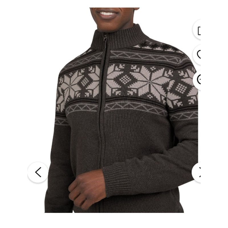 Chaps Chaps Men's Full Zip Holiday Sweater LARGE Size US L / EU 52-54 / 3 - 3 Thumbnail