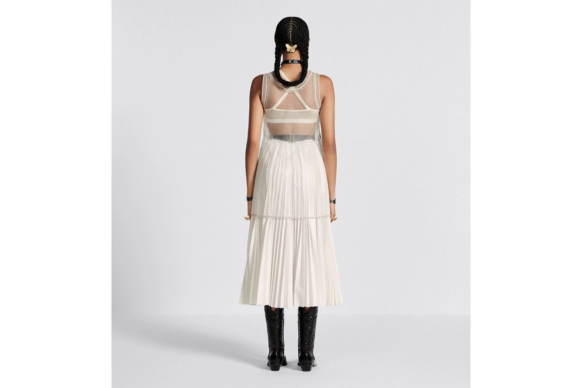 Dior o1bcso1str0225 Flared Mid-Length Skirt in Ecru Size 30" / US 8 / IT 44 - 5 Thumbnail