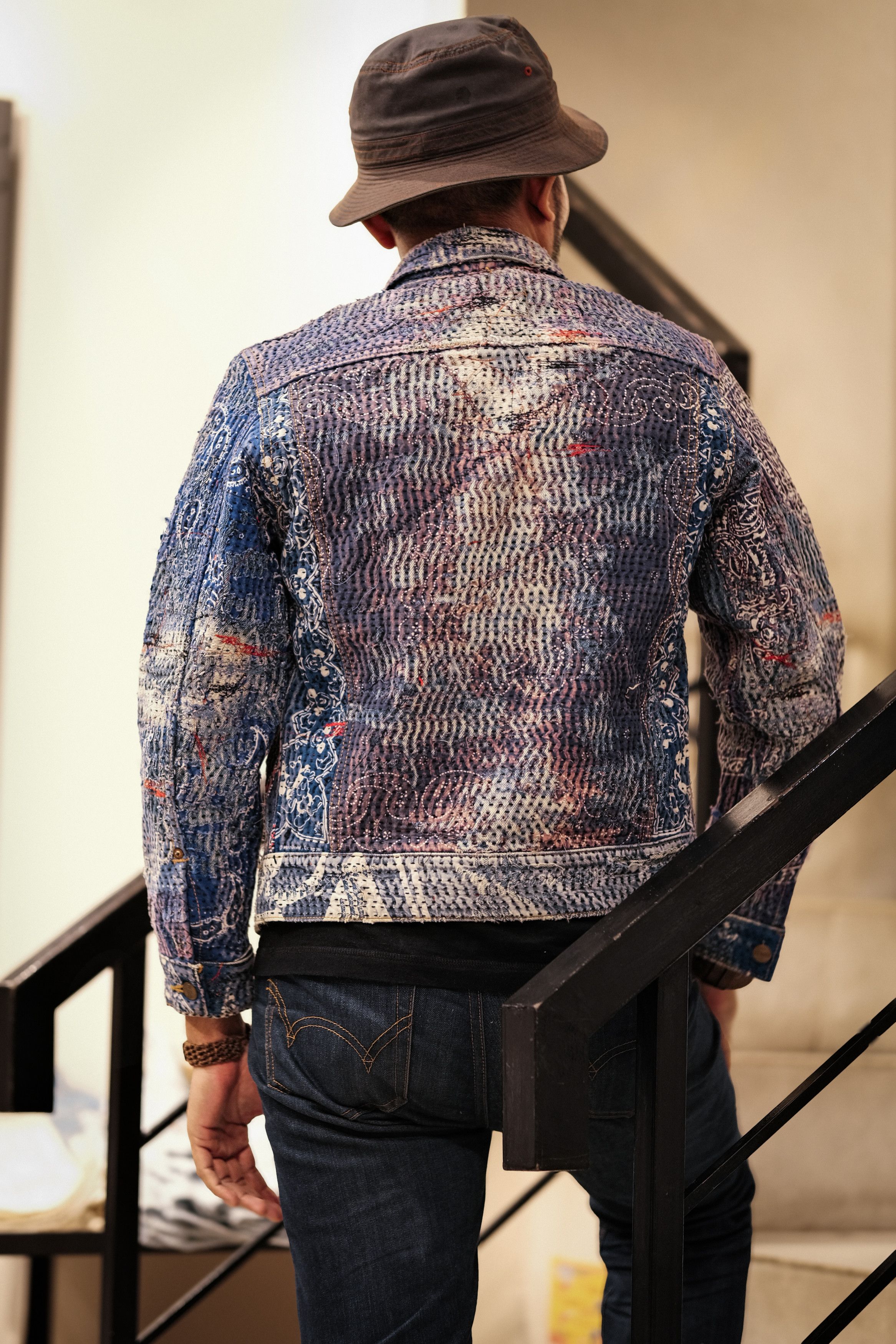 Edwin Edwin Jeans Type 2 Selvedge Custom Sashiko Sorosjacket Size US S / EU 44-46 / 1 - 5 Thumbnail