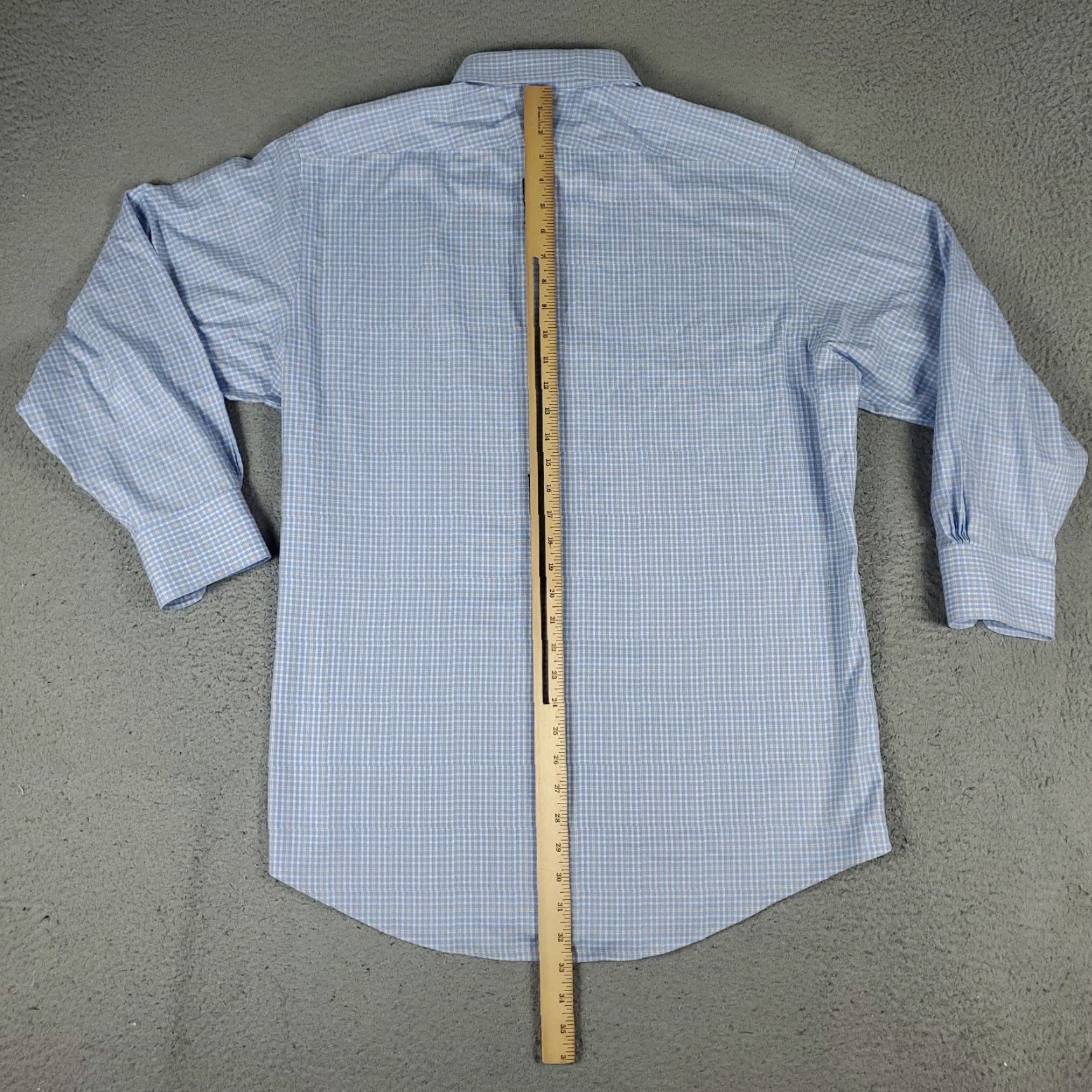 Brooks Brothers BROOKS BROTHERS Shirt Mens 16.5 Blue Plaid Regent Dress Button Up Long Sleeve Regular Fit Non-Iron Pockets Classic 90s? (Ignore) Size 42R - 3 Thumbnail