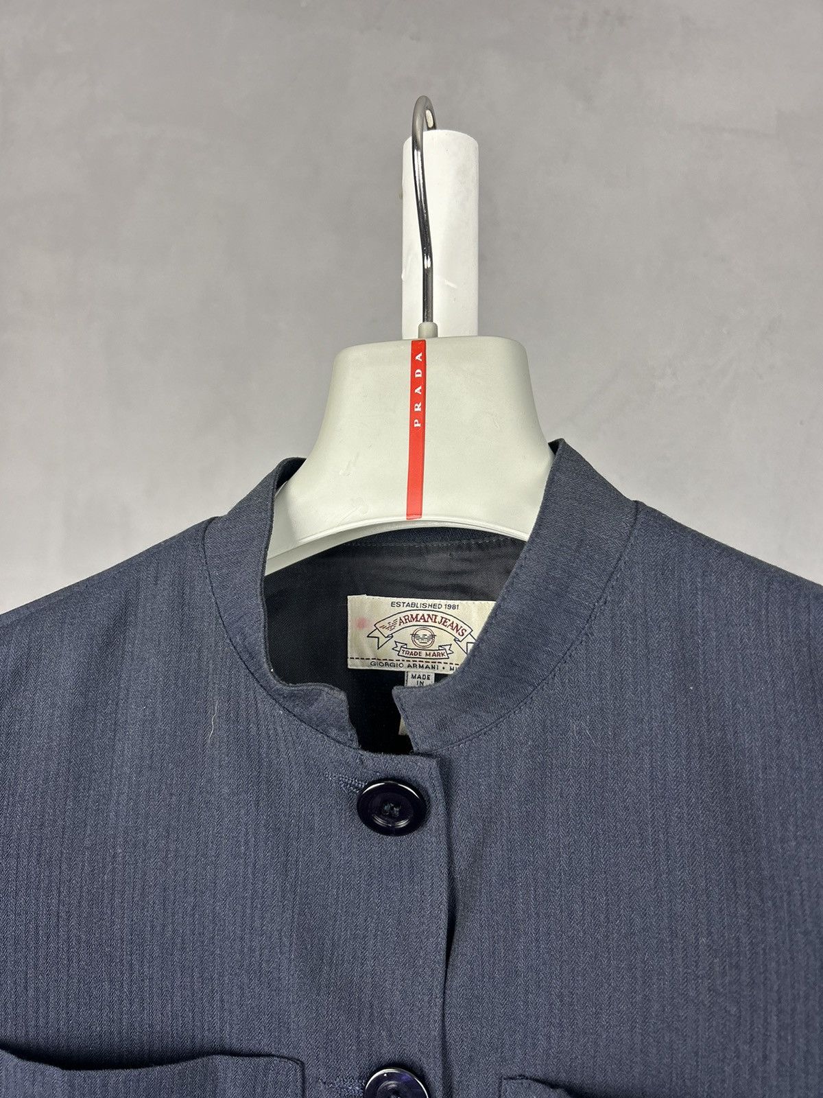 Armani Armani Jeans Women’s Navy Minimalist Blazer Made in Italy Size M / US 6-8 / IT 42-44 - 4 Thumbnail