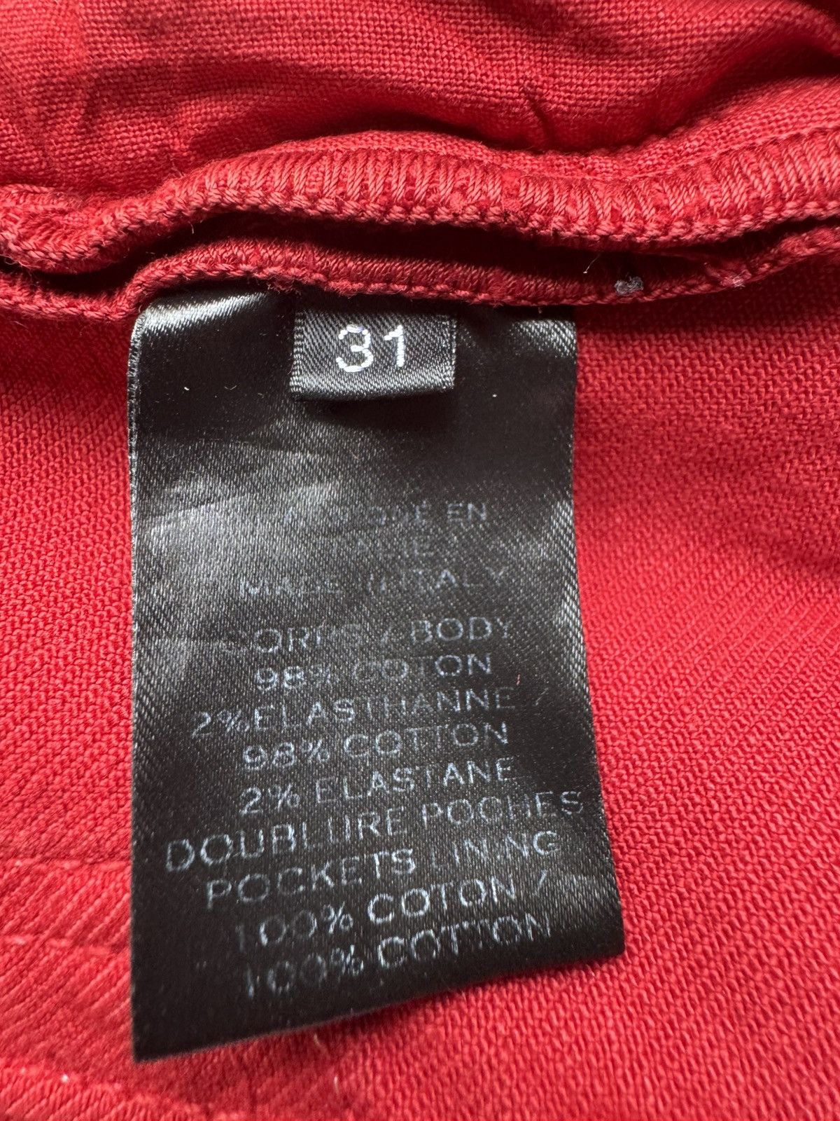 Balmain 🥵BALMAIN RED DENIM Size US 31 - 3 Thumbnail