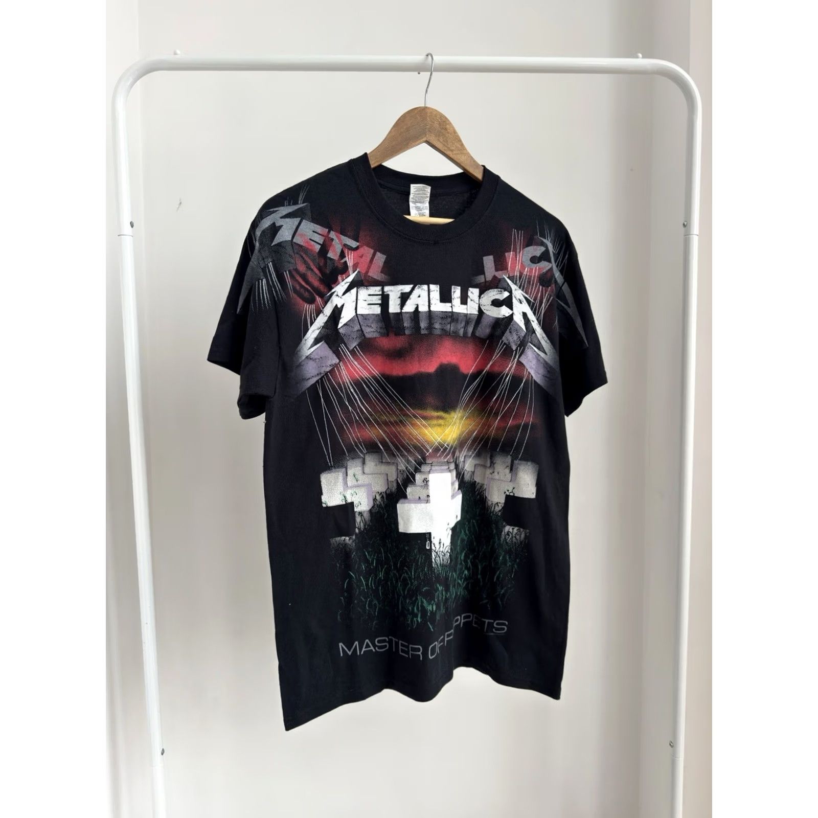 Gildan VINTAGE Metallica Shirt M Black Cotton Short Sleeve Logo Band Tees 2013 USA Rock Mens Size US M / EU 48-50 / 2 - 2 Thumbnail