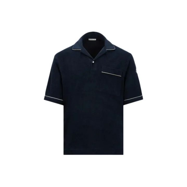Moncler Moncler SS25 Logo Terry Cloth Short Sleeve Polo Size US L / EU 52-54 / 3 - 1 Thumbnail