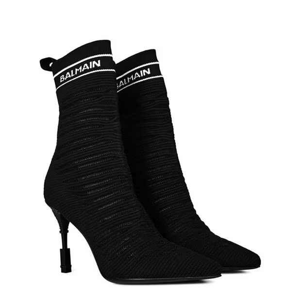 Balmain o1g2r1mq0924 Boots in Noir & White Size US 7 / IT 37 - 3 Thumbnail