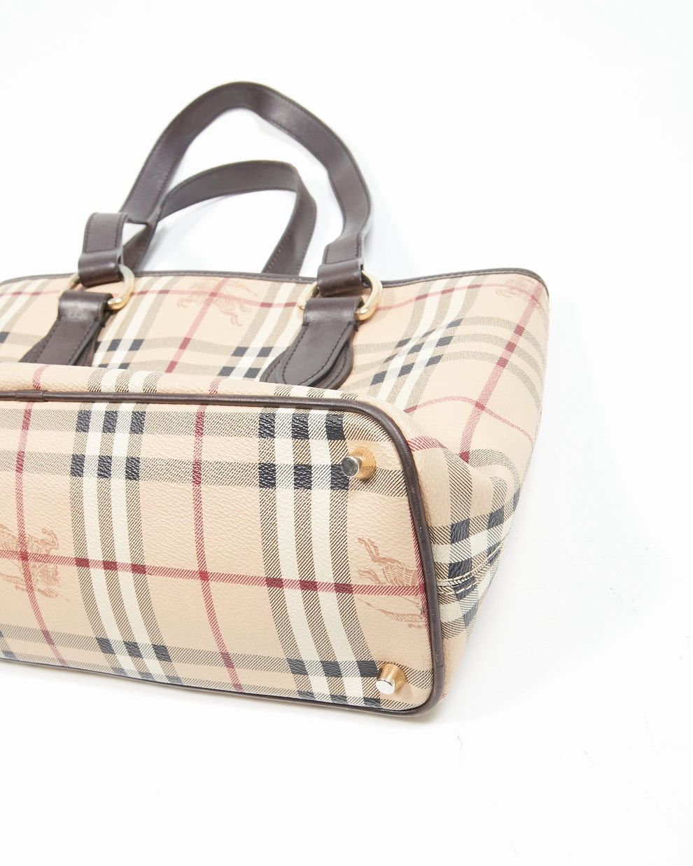 Burberry BURBERRY Beige Nova Check Coated Canvas Zip Tote Bag Size ONE SIZE - 5 Thumbnail