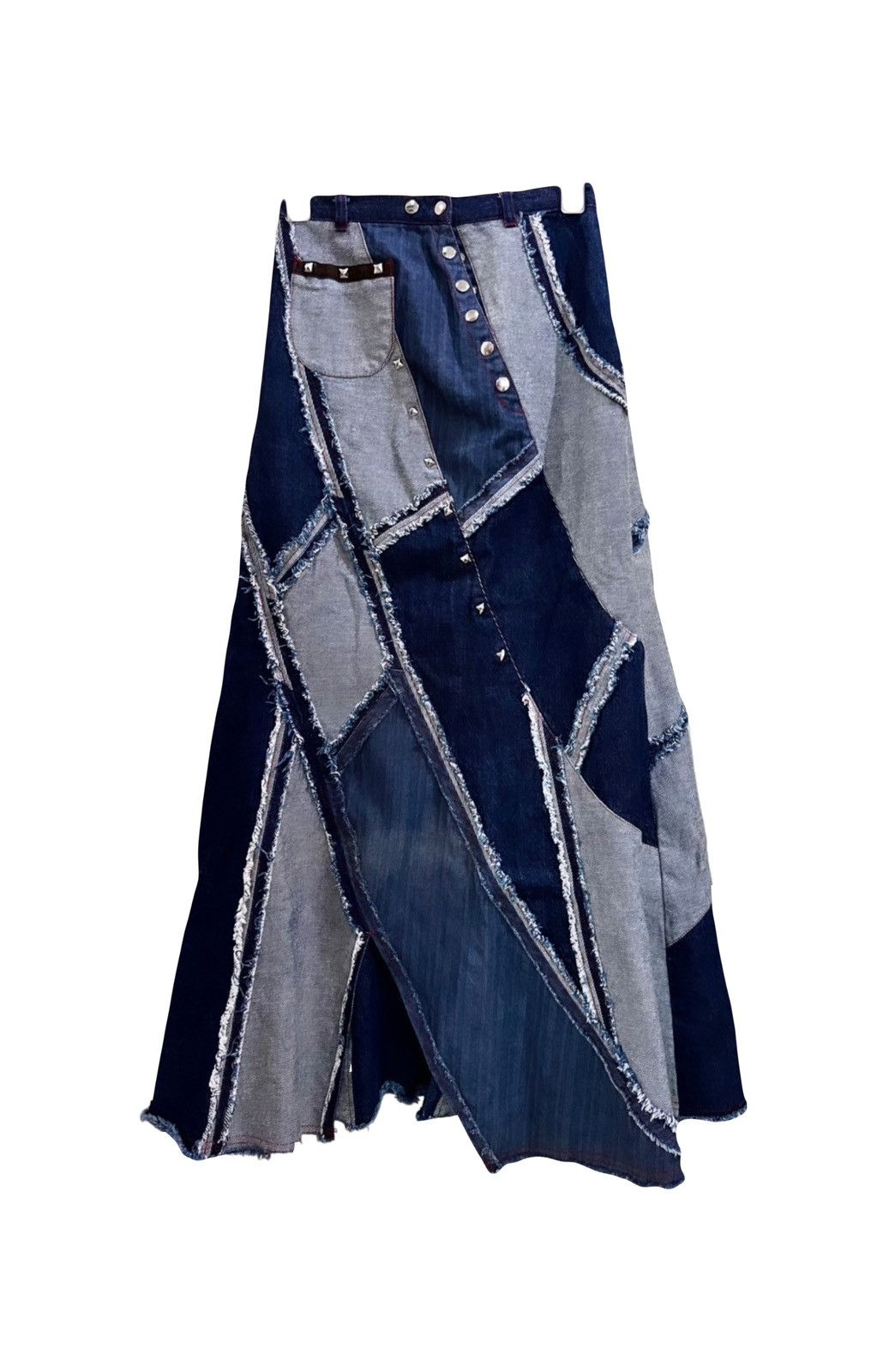Japanese Brand Vintage y2k denim patch long skirt 🦋💗 Size 24" / US 00 / IT 34 - 1 Thumbnail