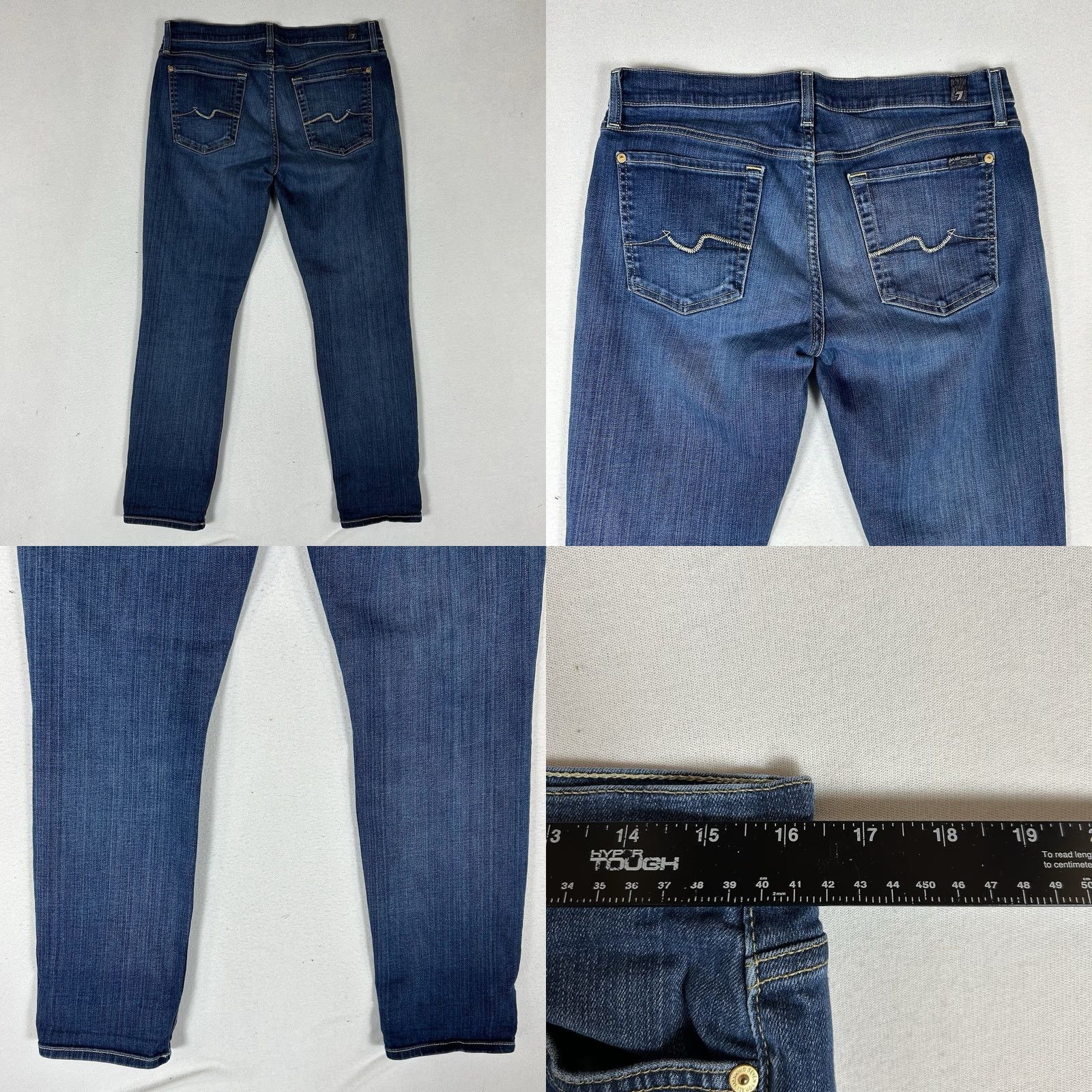 7 For All Mankind 7 For All Mankind Josefina Jeans Women's 29 Skinny Denim Blue Modern 5-Pocket Size 29" - 8 Thumbnail