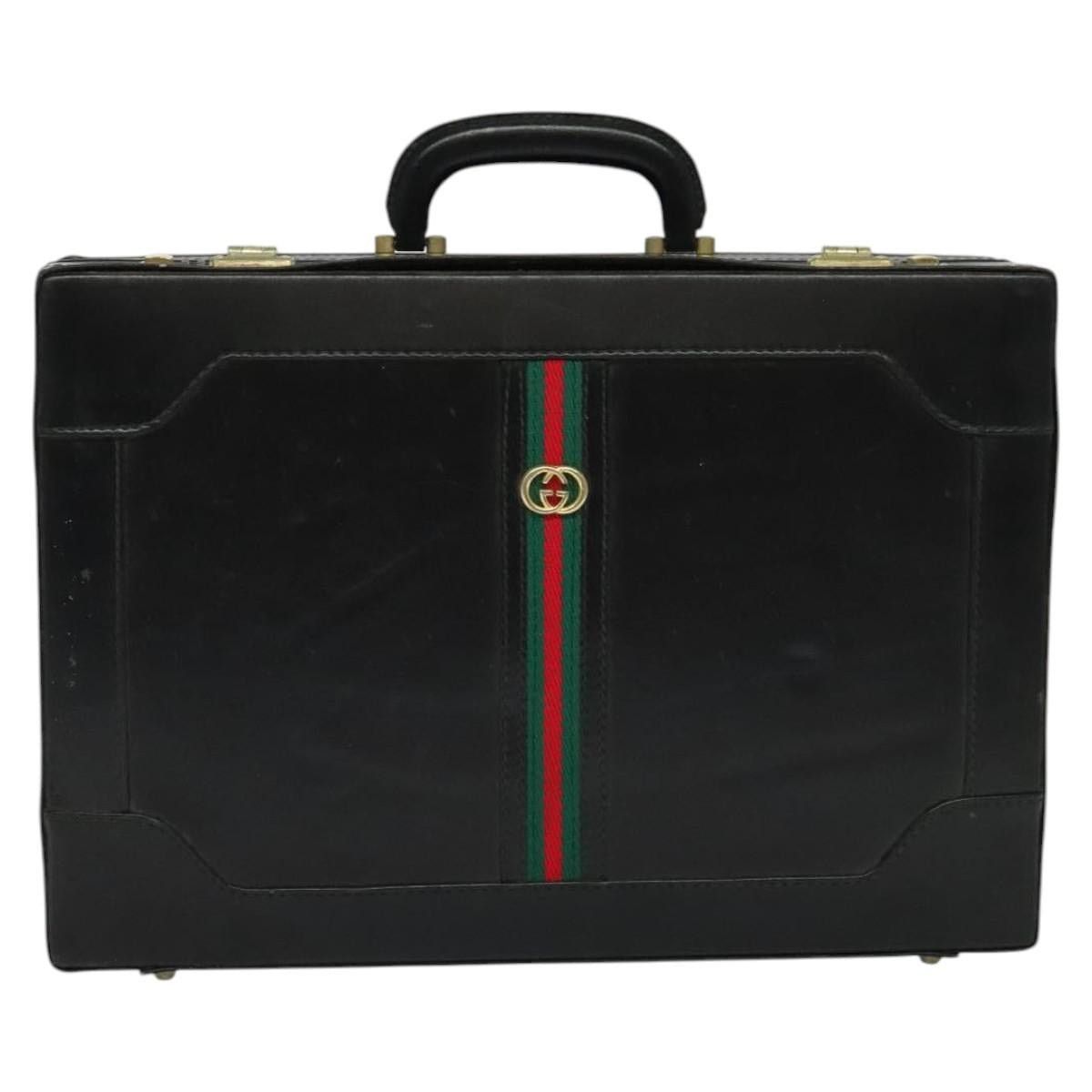 Gucci GUCCI Web Sherry Line Attache Case Hand Bag Leather Red Size ONE SIZE - 2 Thumbnail