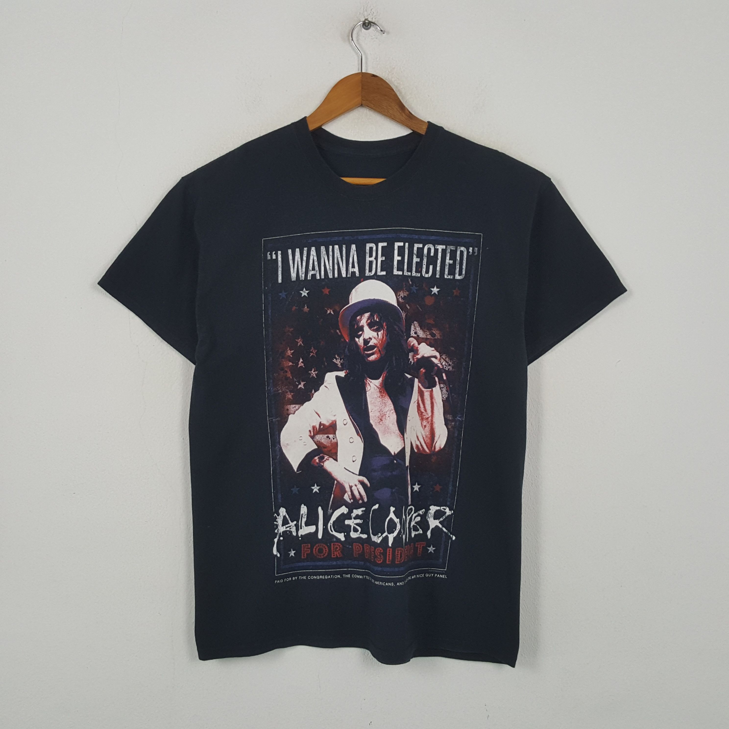 Vintage Vintage Alice Cooper American Rock Singer T-shirt RR12 Size US L / EU 52-54 / 3 - 1 Thumbnail