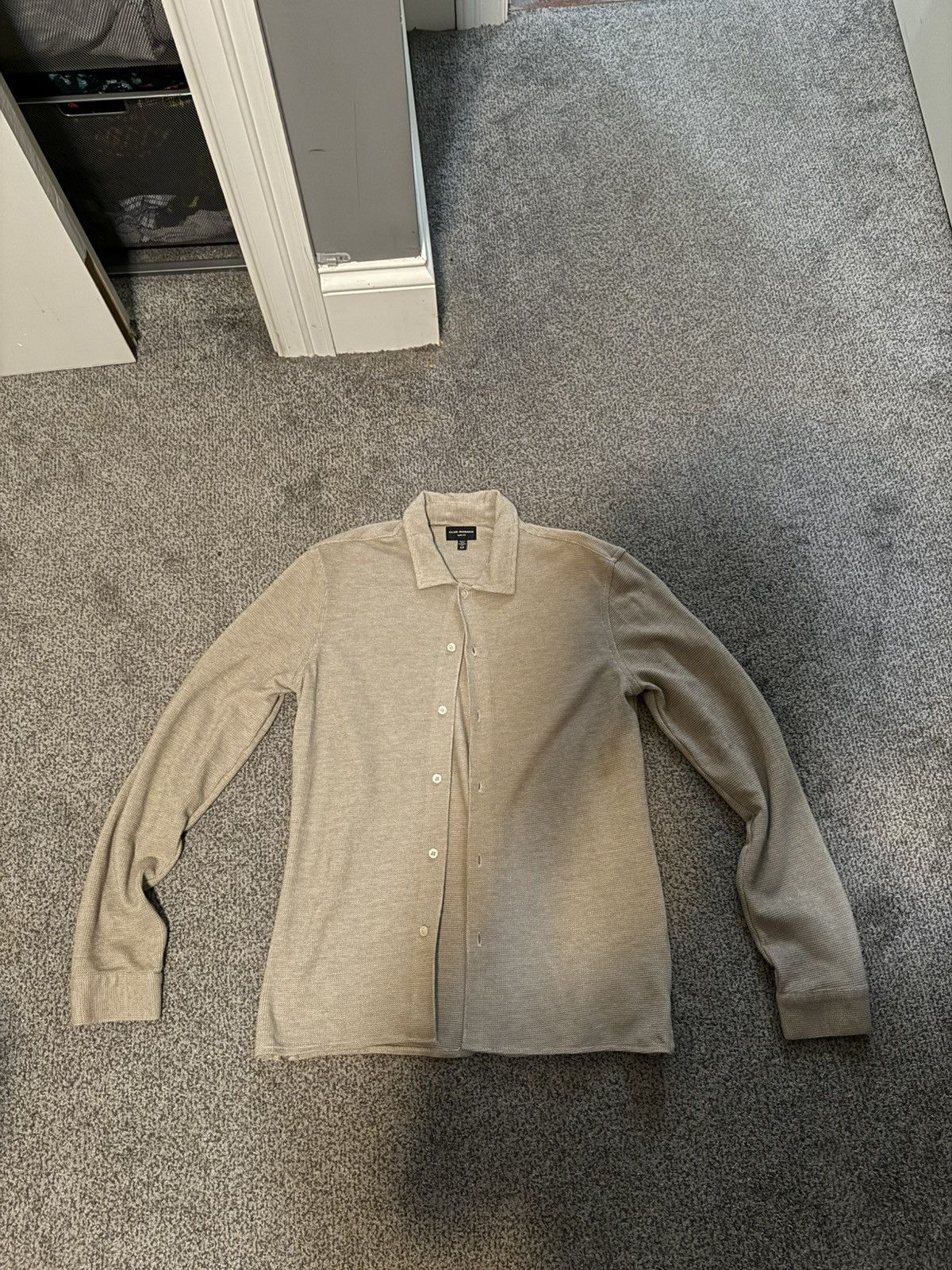 Club Monaco Club Monaco Cardigan Sweater Collared Button Beige Men's S Size US S / EU 44-46 / 1 - 1 Thumbnail