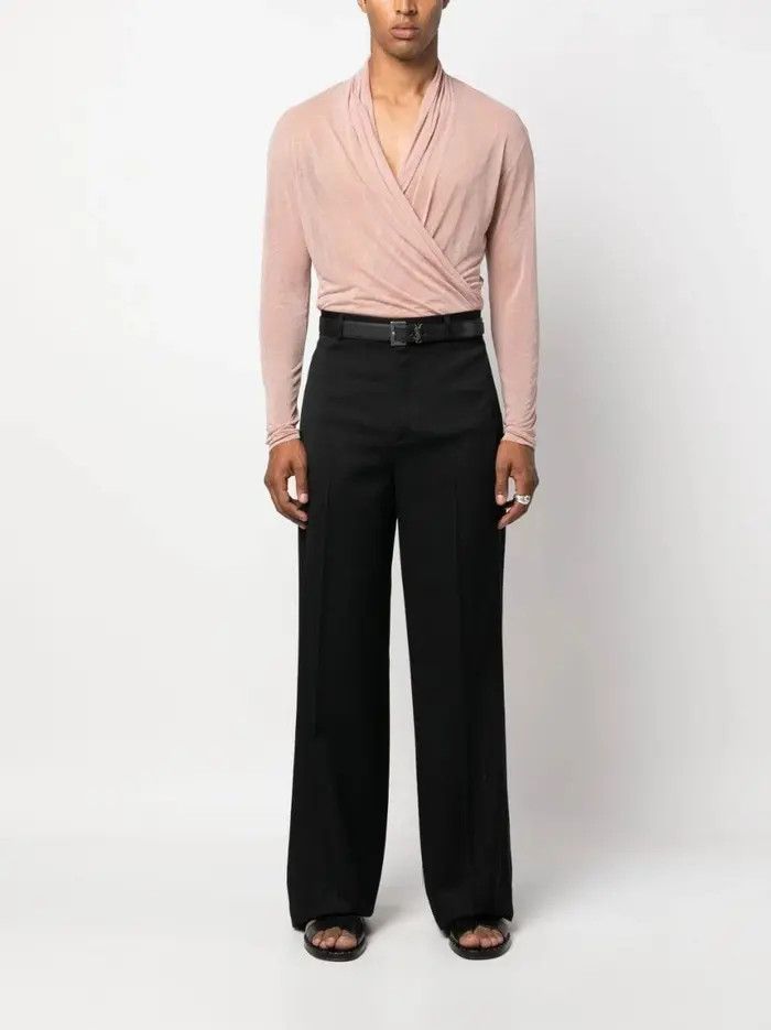 Saint Laurent Paris o1bcso1str10225 Warp Over Top In Jersey in Pink Size US XL / EU 56 / 4 - 2 Thumbnail