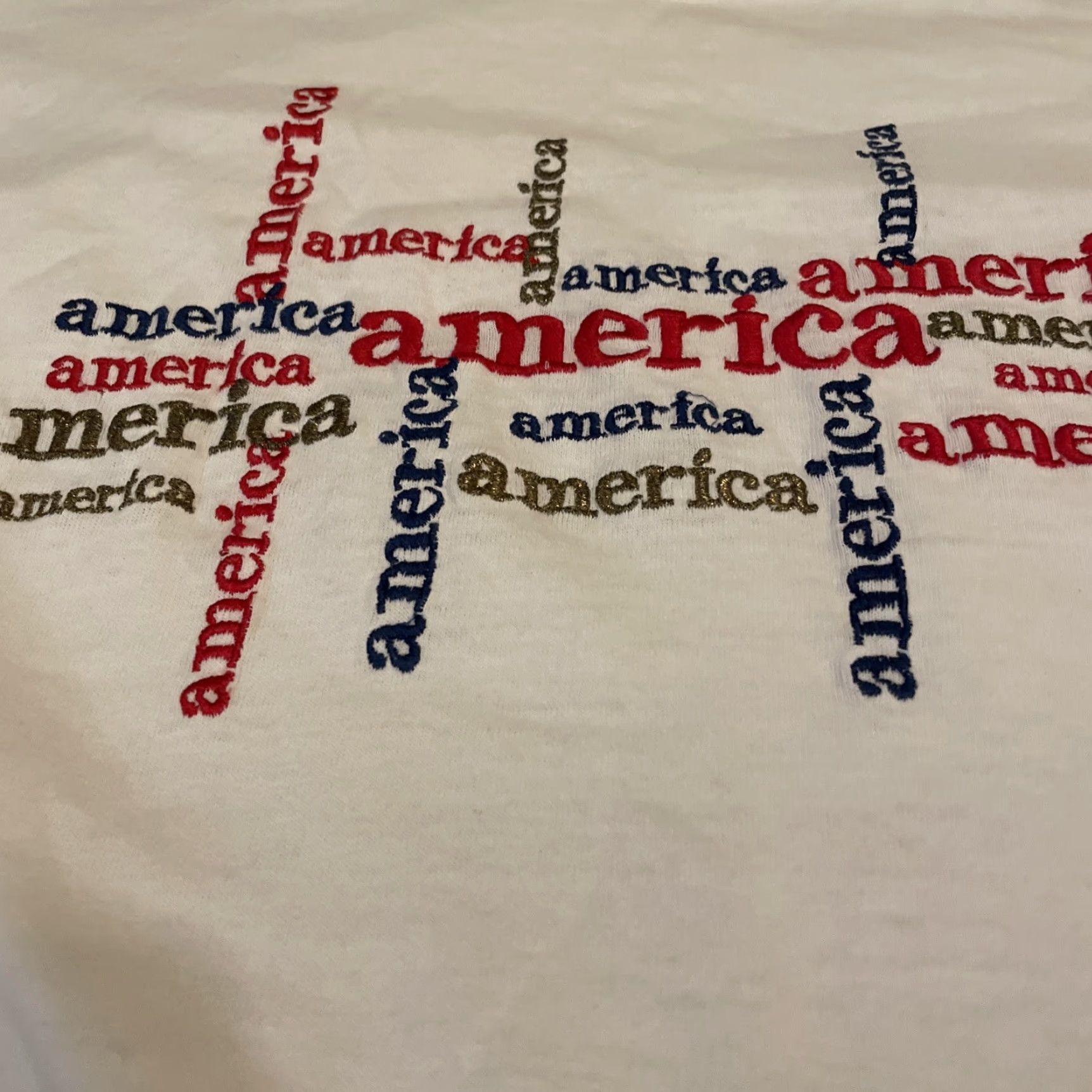Vintage VINTAGE 90s Embroidered USA T-Shirt Single Stitch Size US M / EU 48-50 / 2 - 3 Thumbnail