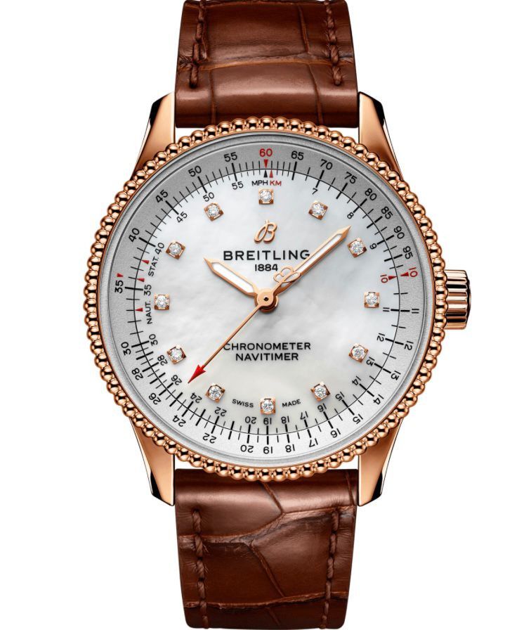 Breitling o1mt1gz0125 Size: OS / Navitimer 35 Watch in Brown & Gold Size ONE SIZE - 1 Thumbnail