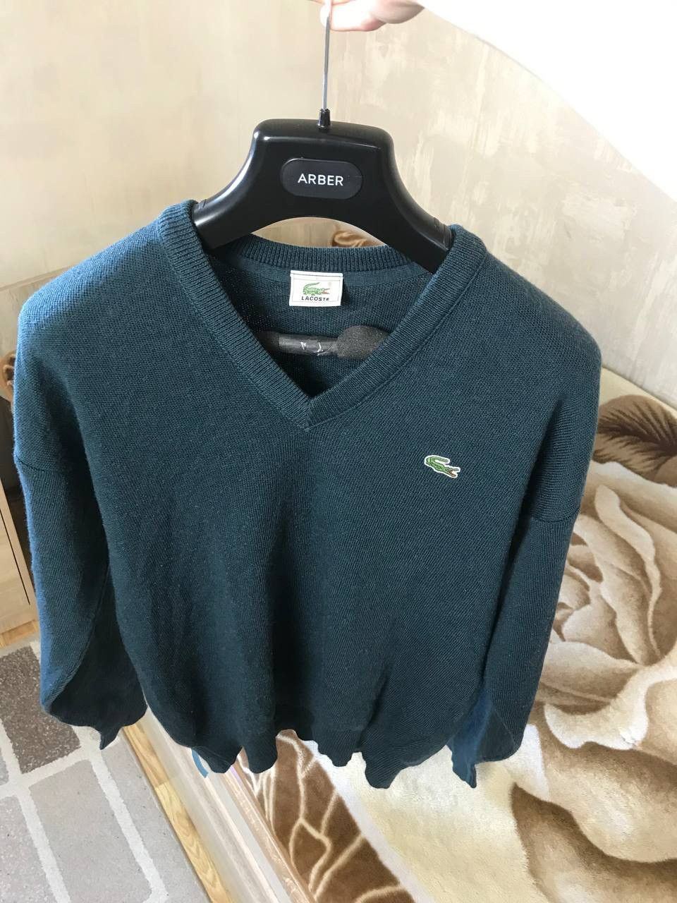 Lacoste 🔥 90s Lacoste Wool Sweater V Neck Old Money Knit Cardigan Size US M / EU 48-50 / 2 - 5 Thumbnail