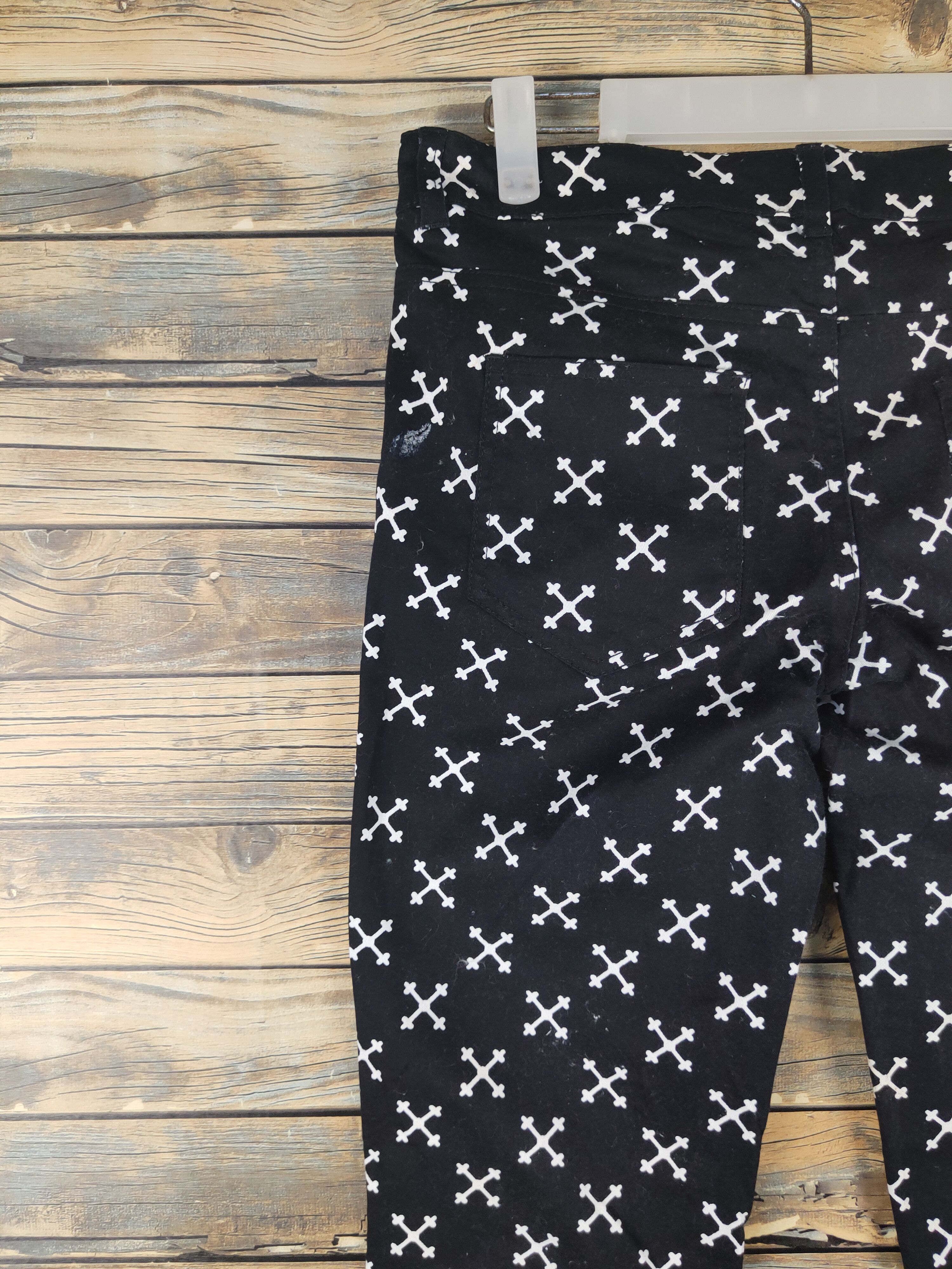 Divided DL Divided H&M Black White Multipocket Casual Pants #46-011 Size 31" - 8 Thumbnail