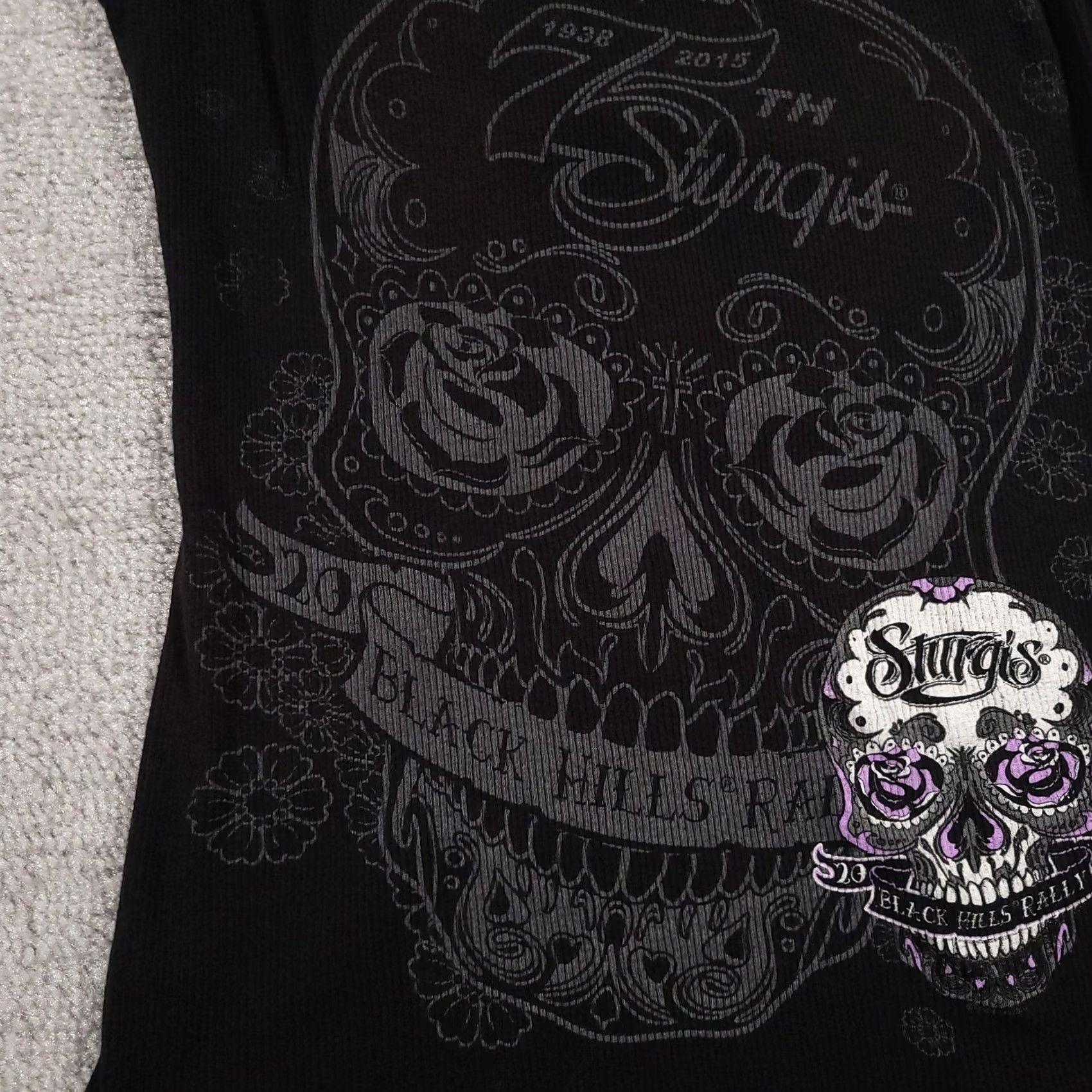 Vintage VINTAGE Hot Leathers Shirt Womens Large Black 2015 Skull Tank Top Biker Rally Size L / US 10 / IT 46 - 6 Thumbnail