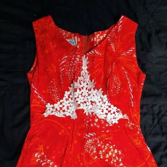 Other Vintage Alice Of California Psychedelic Pattern Dress Midi Size M / US 6-8 / IT 42-44 - 1 Thumbnail