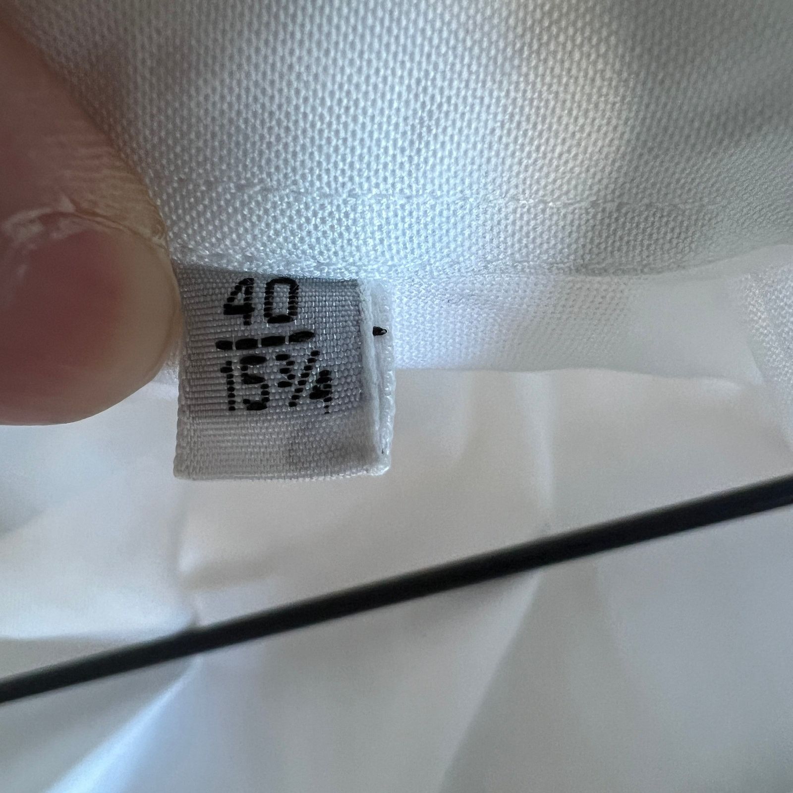 Hermes Hermes Men's White Dress Shirt 40 15 3/4 Medium NOTE BUTTON Size US M / EU 48-50 / 2 - 5 Thumbnail
