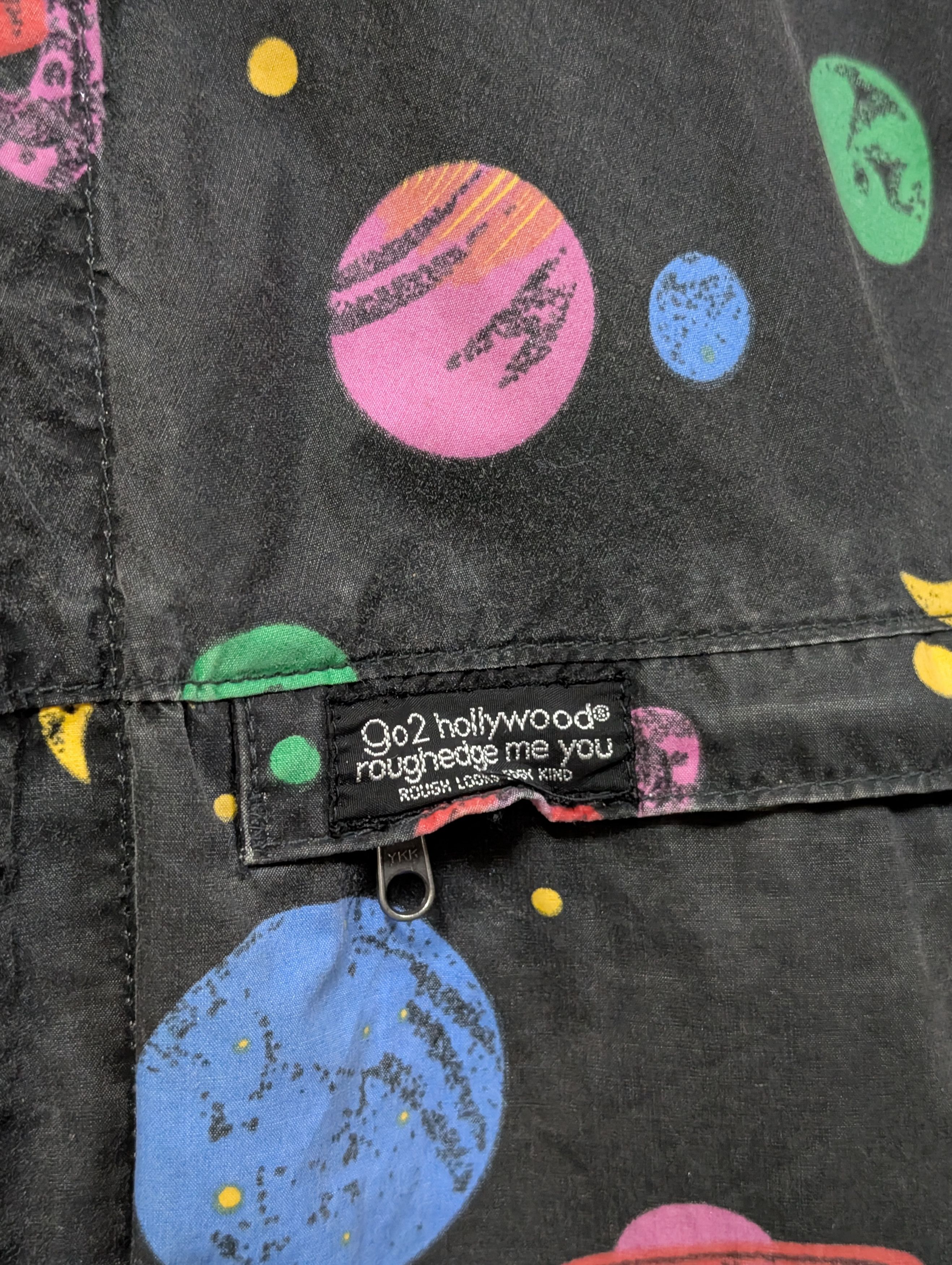 Japanese Brand Vintage Go2 Hollywood Scribble Planets Windbreaker Jacket Size US S / EU 44-46 / 1 - 7 Thumbnail