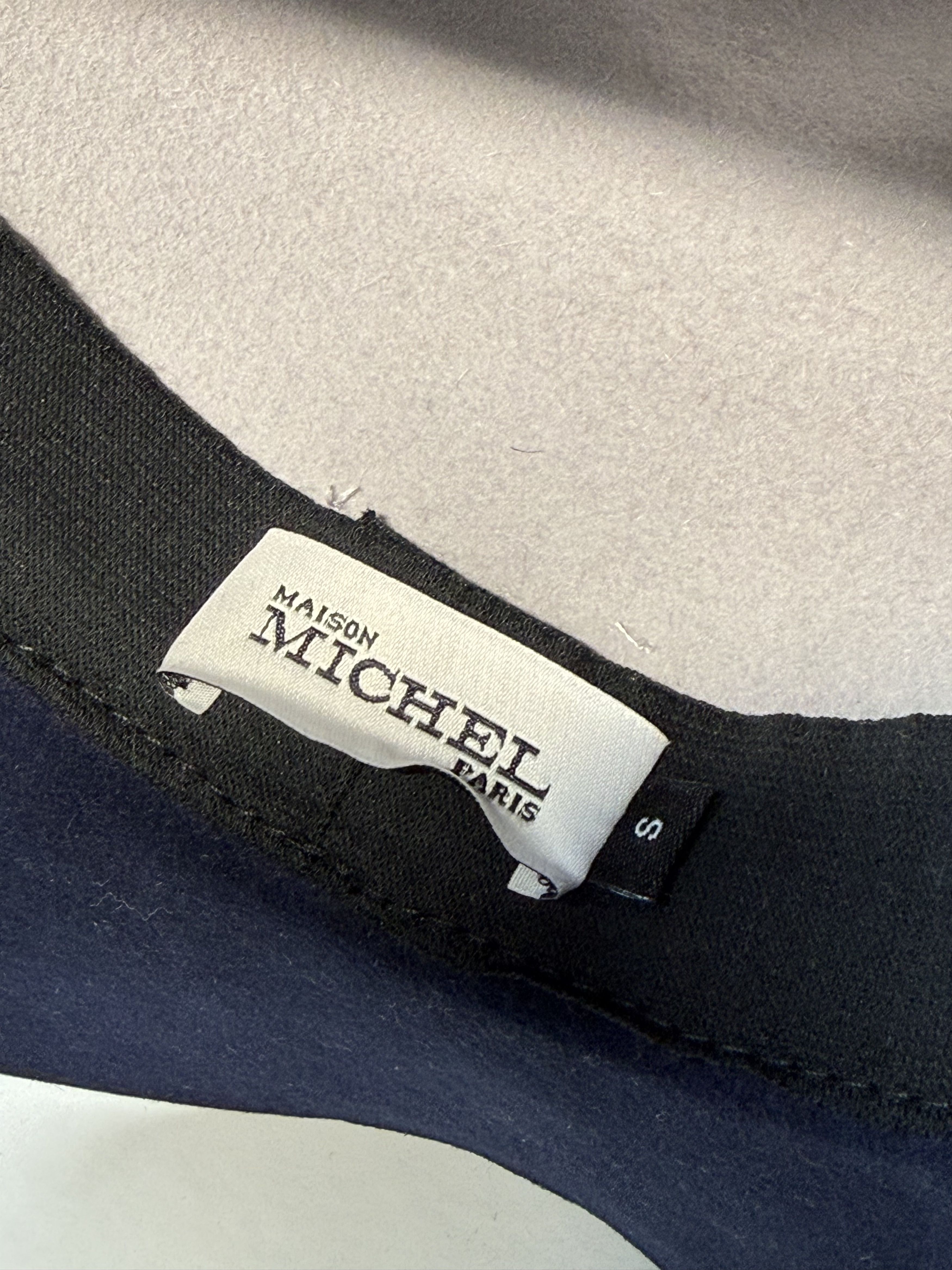 Maison Michel Maison Michel Paris Grey and Navy Virginie Wool-Felt Hat Size ONE SIZE - 6 Thumbnail