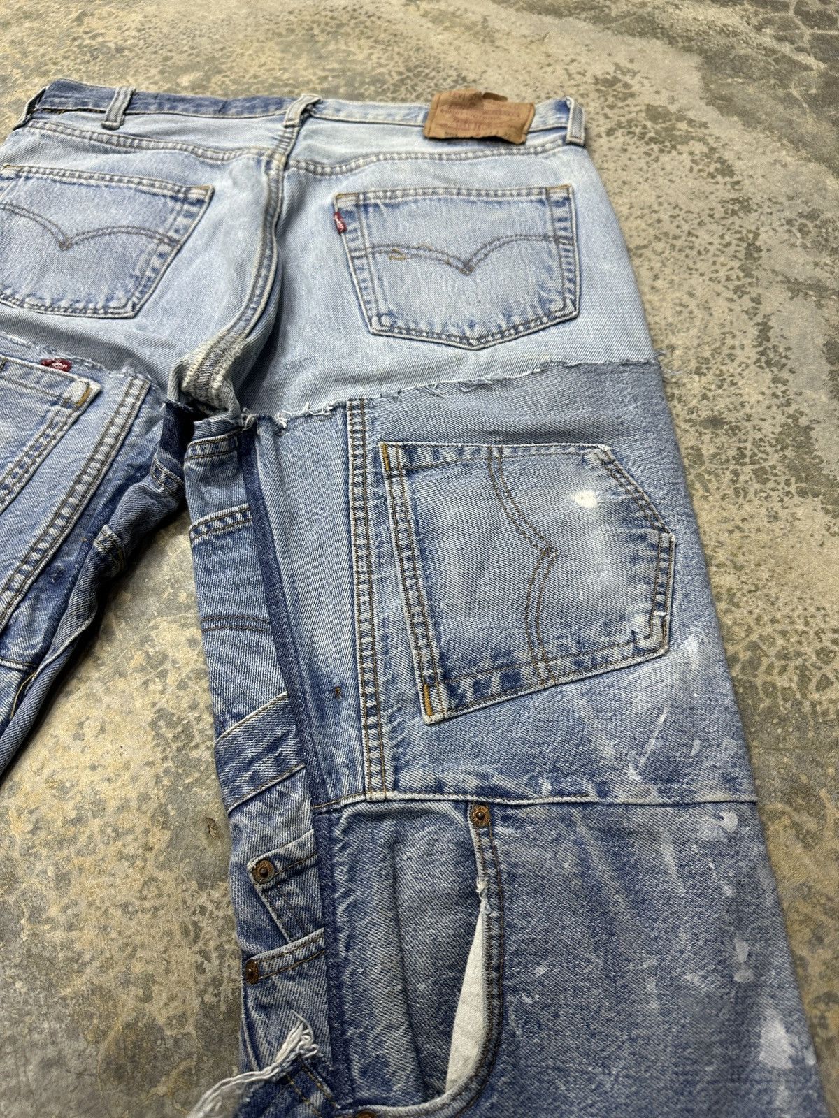 Levi's × Vintage Rare🔥Vintage Levi’s Patchwork Custom 90’s Jeans Size US 33 - 21 Thumbnail