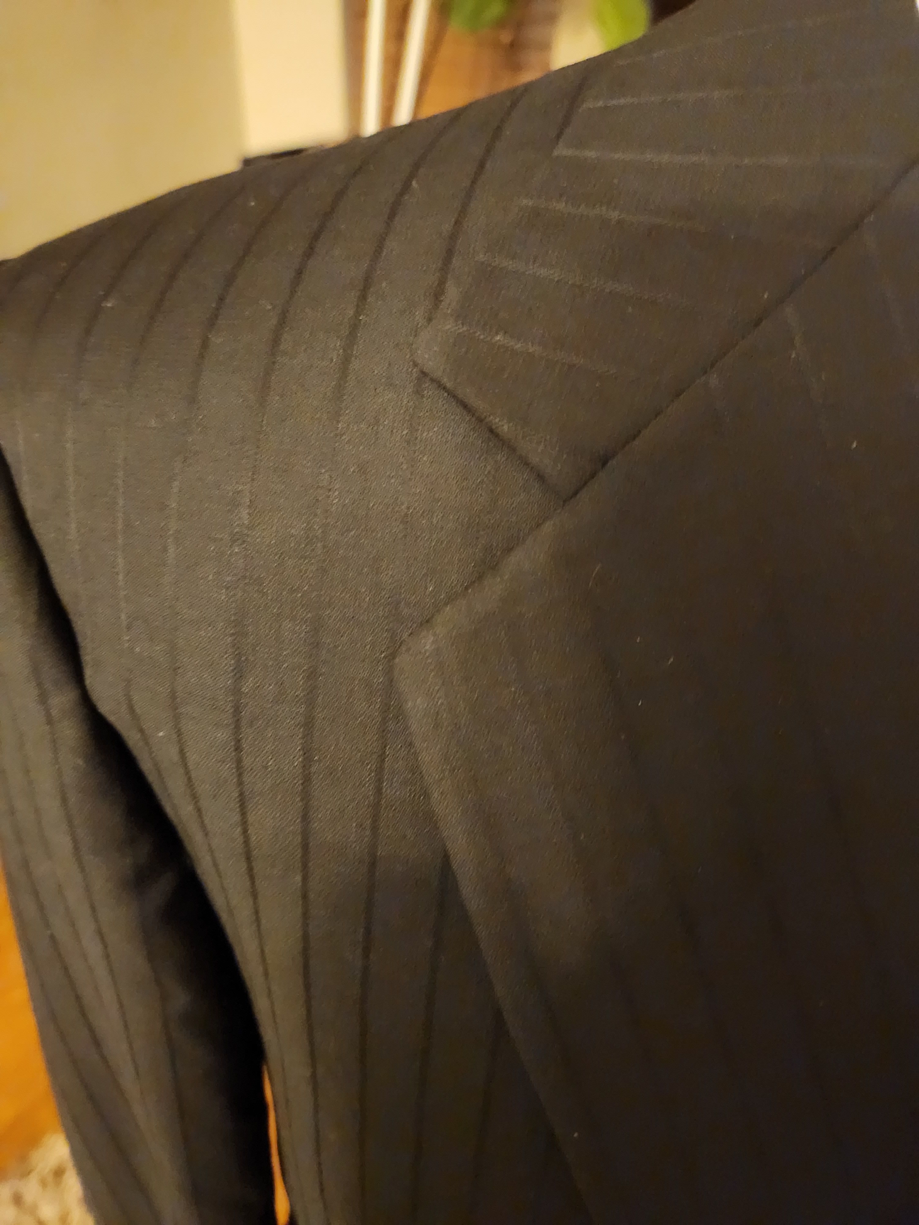Canali NWOT 100% Wool Black Pinstripe Blazer Size 46R - 3 Thumbnail