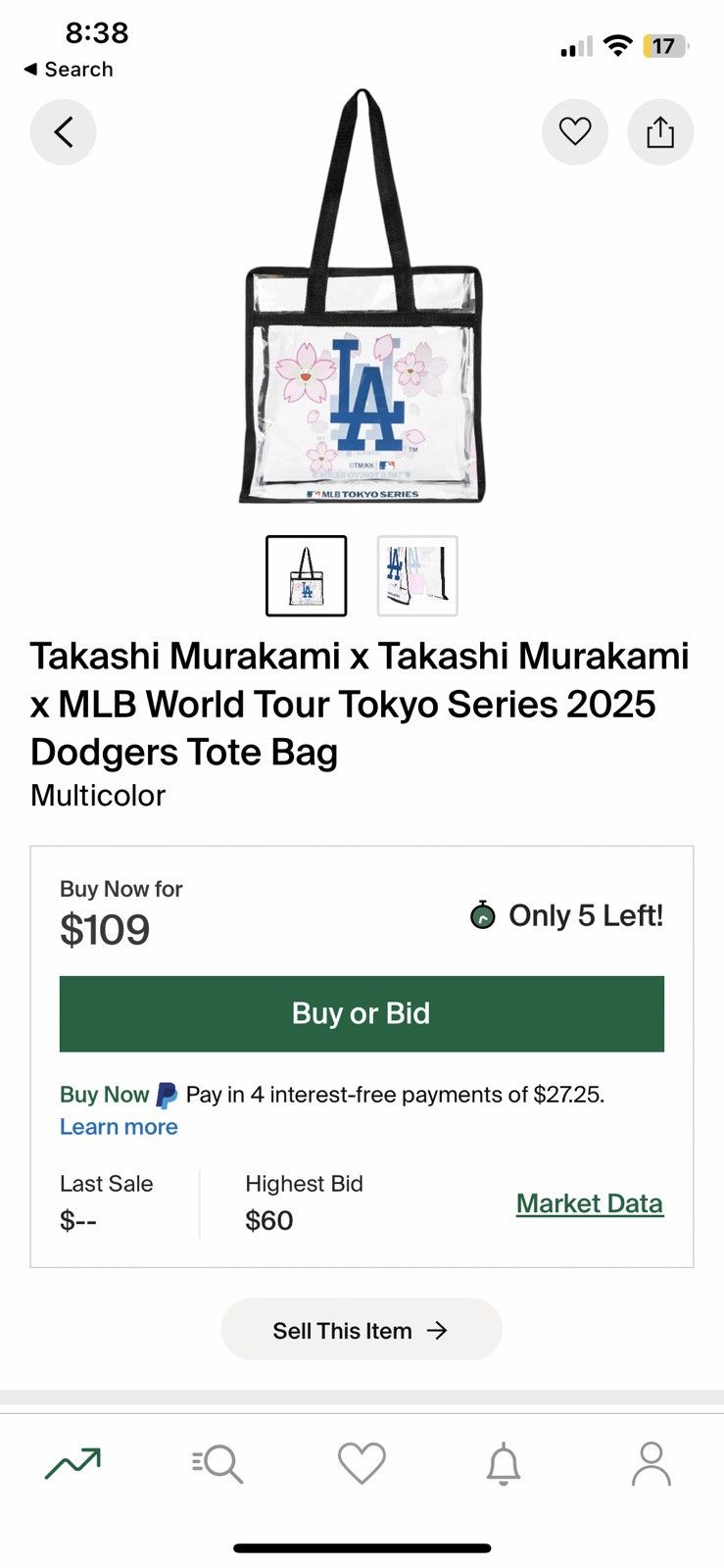 MLB × Takashi Murakami Takashi Murakami Bag Size ONE SIZE - 2 Thumbnail