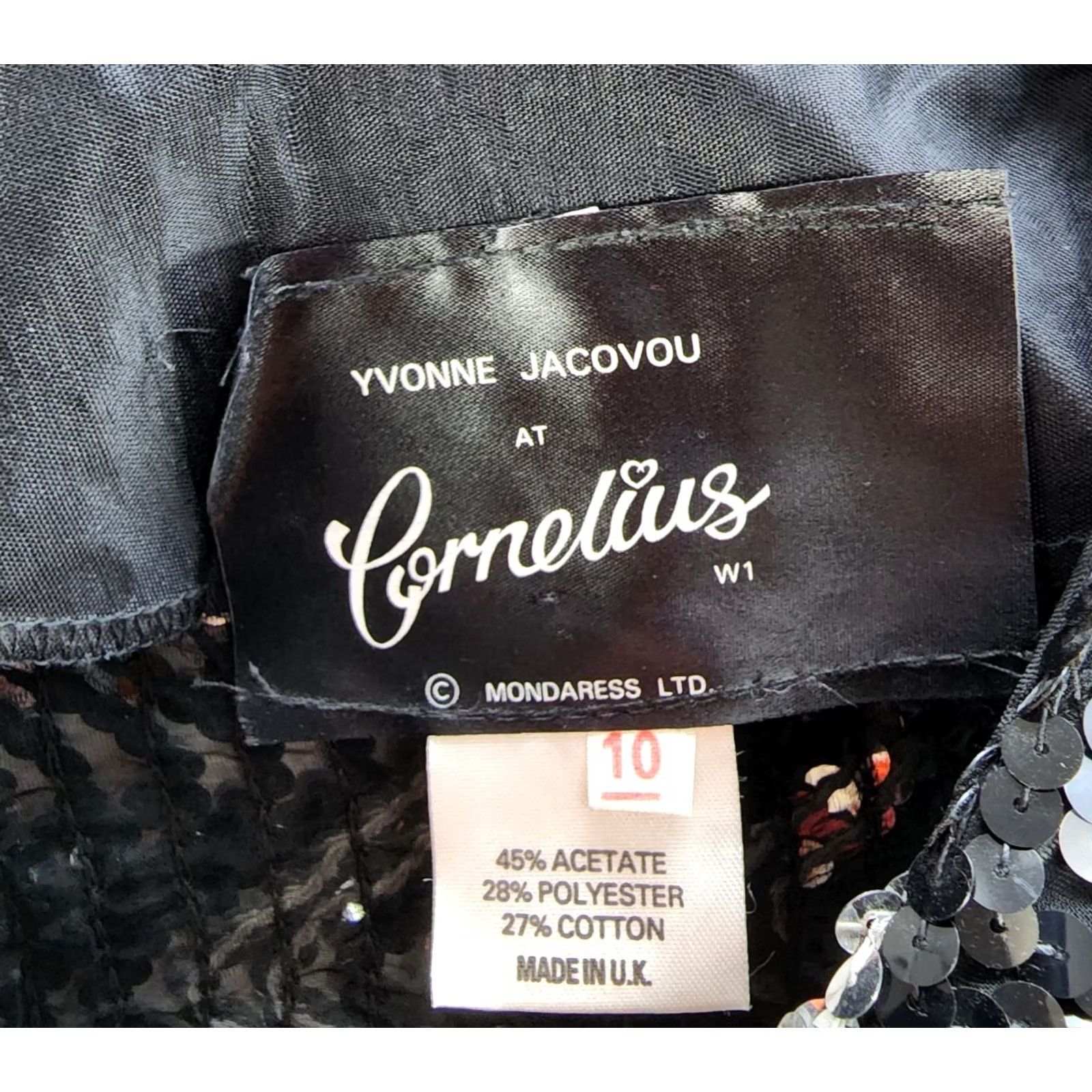 CLOSED Women's Yvonne Jacovou Cornelius Black Silver Hook Close Jacket Top Sequin Sz 10 Size L / US 10 / IT 46 - 6 Thumbnail
