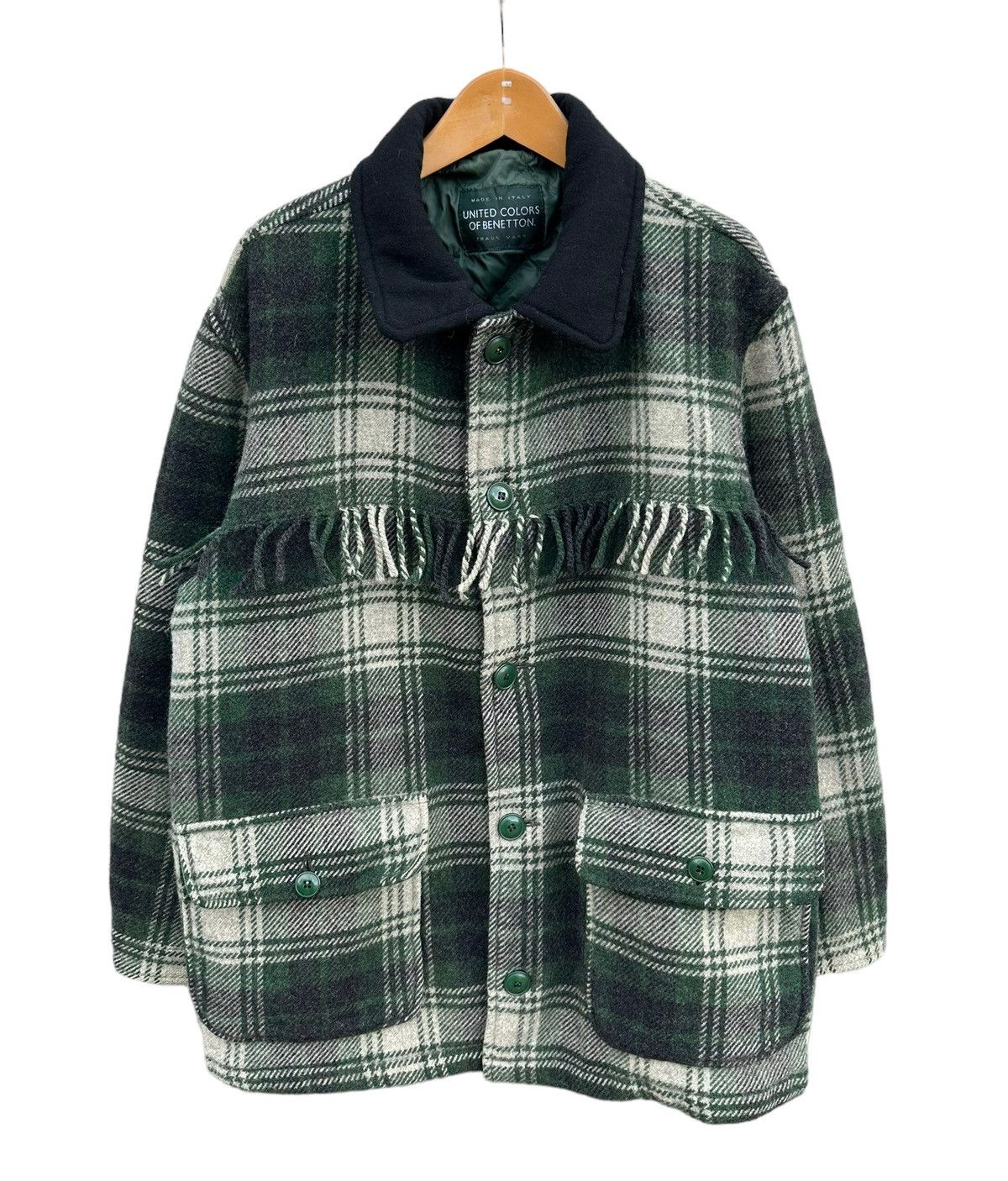 United colors of benetton cowboy tartan wool jacket