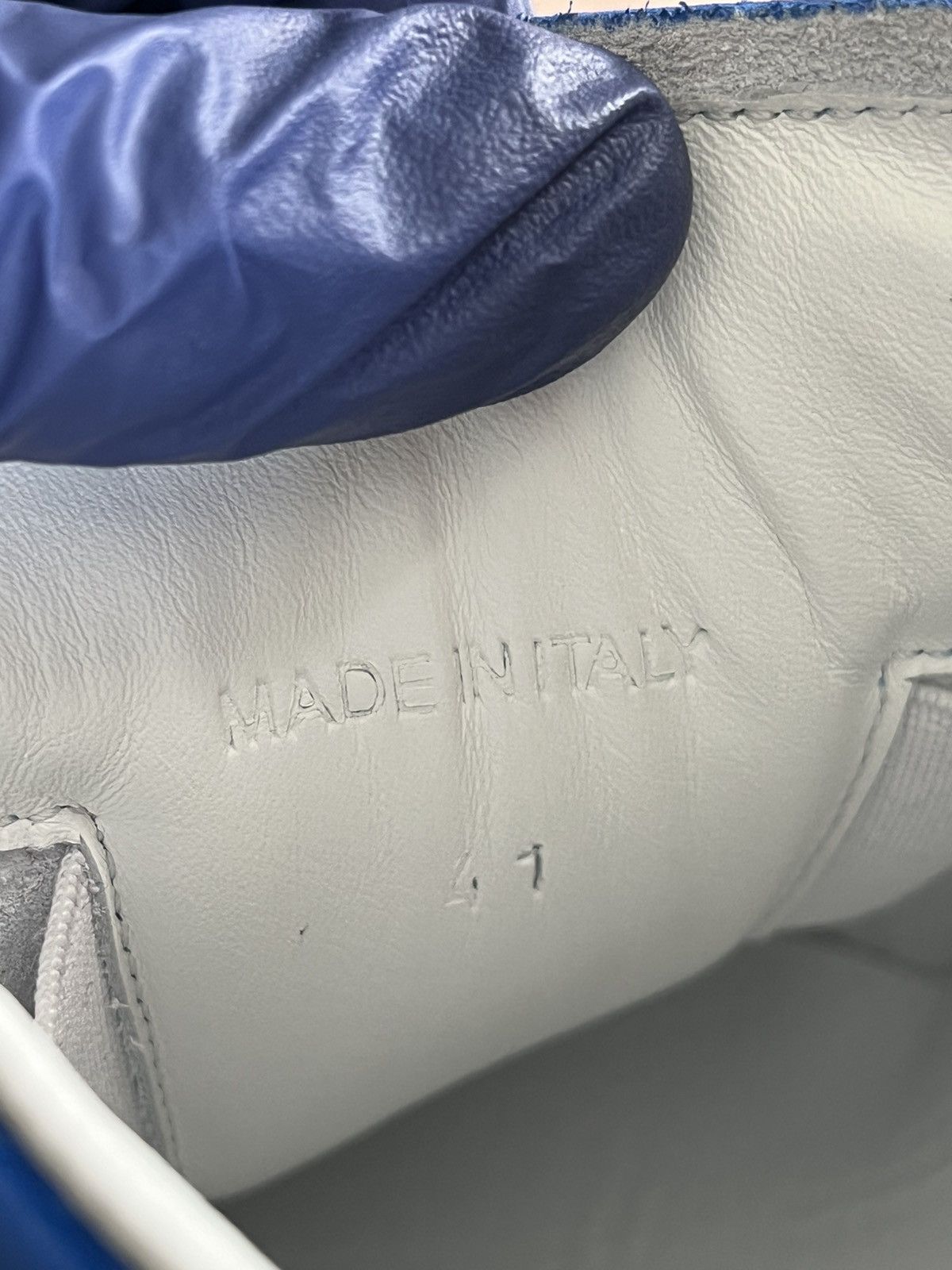 Maison Margiela Maison Margiela Replica Gat Blue Patent Leather 