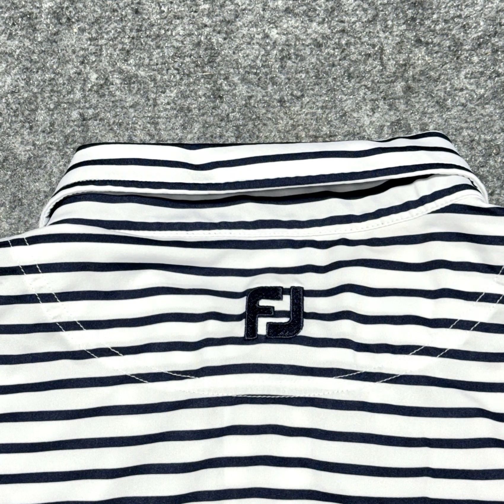 Footjoy Footjoy Polo Shirt Mens XL White Golf PGA National Resort Florida Blue Striped Short Sleeve Moisture Wicking Size US XL / EU 56 / 4 - 6 Thumbnail