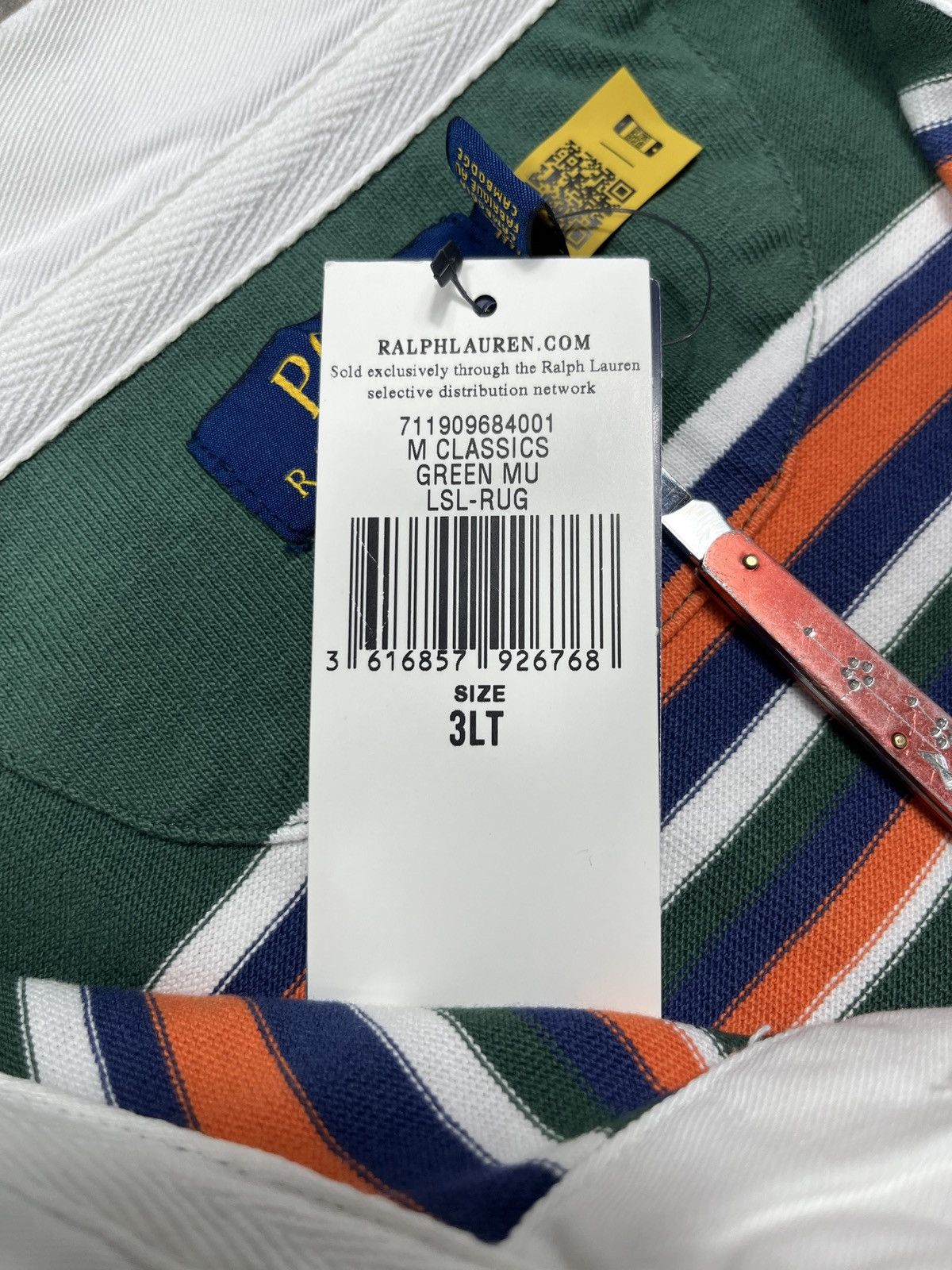 Polo Ralph Lauren Polo Ralph Lauren Multi-Color Striped Long Sleeve Rugby XXXL Size US XXL / EU 58 / 5 - 17 Thumbnail