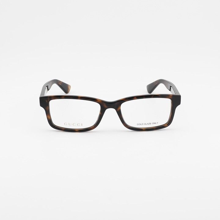Gucci Gucci GG1717O 002 Eyeglasses Havana 54mm Rectangle Frame Size ONE SIZE - 2 Thumbnail