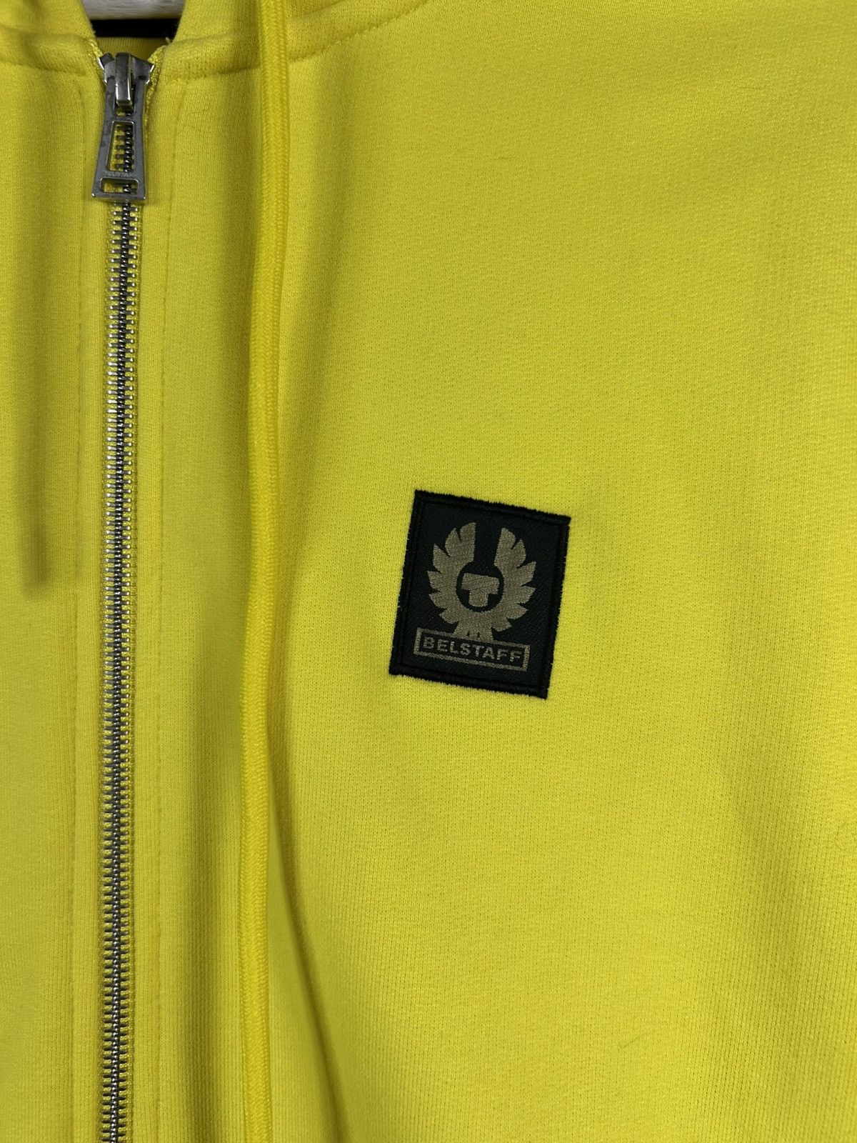 Belstaff Belstaff England Yellow Zip Hoodie Size XL 100% Cotton Size US XL / EU 56 / 4 - 4 Thumbnail