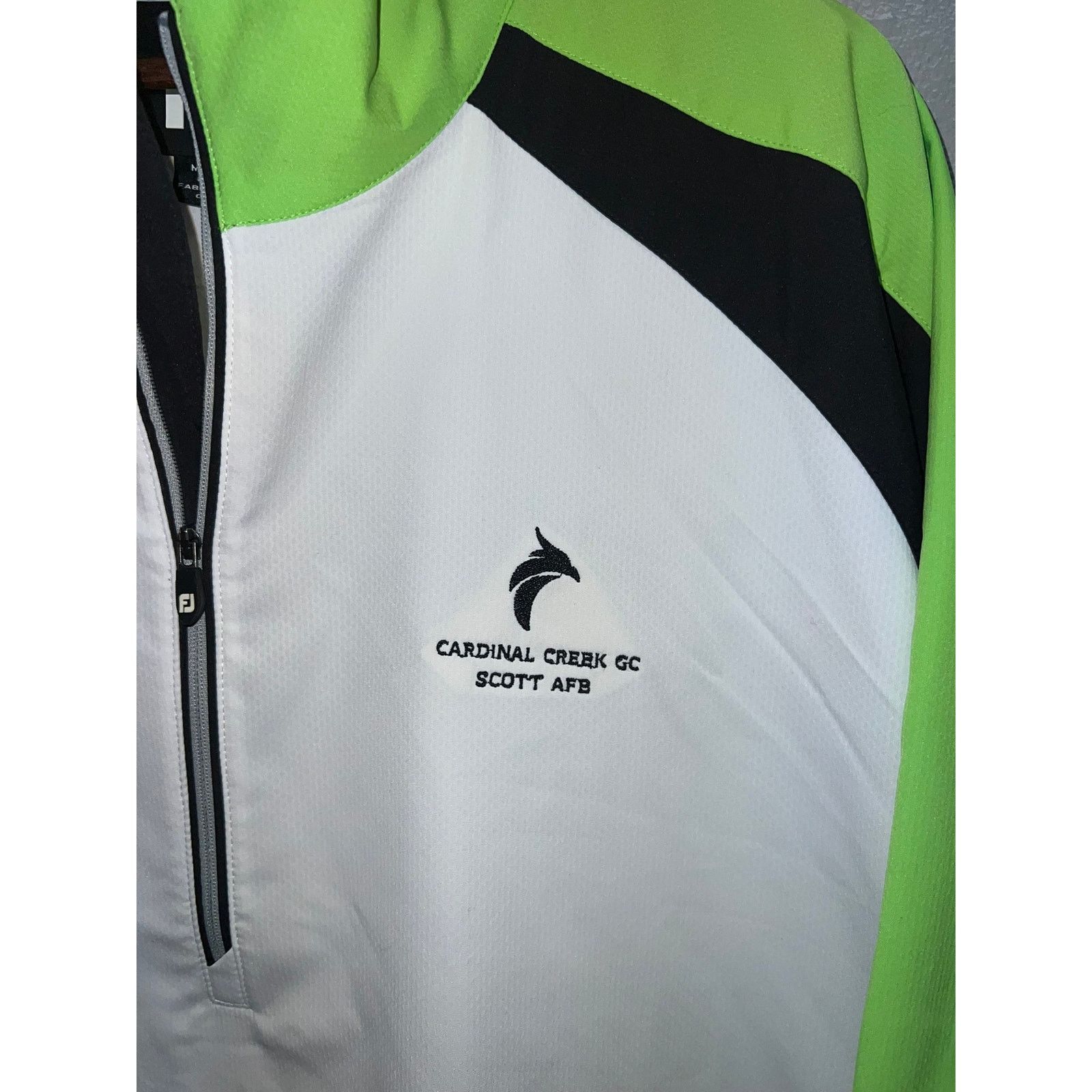 Footjoy Footjoy White Green Active Shirt Cardinal Creek Golf AFB XL Size US XL / EU 56 / 4 - 4 Thumbnail