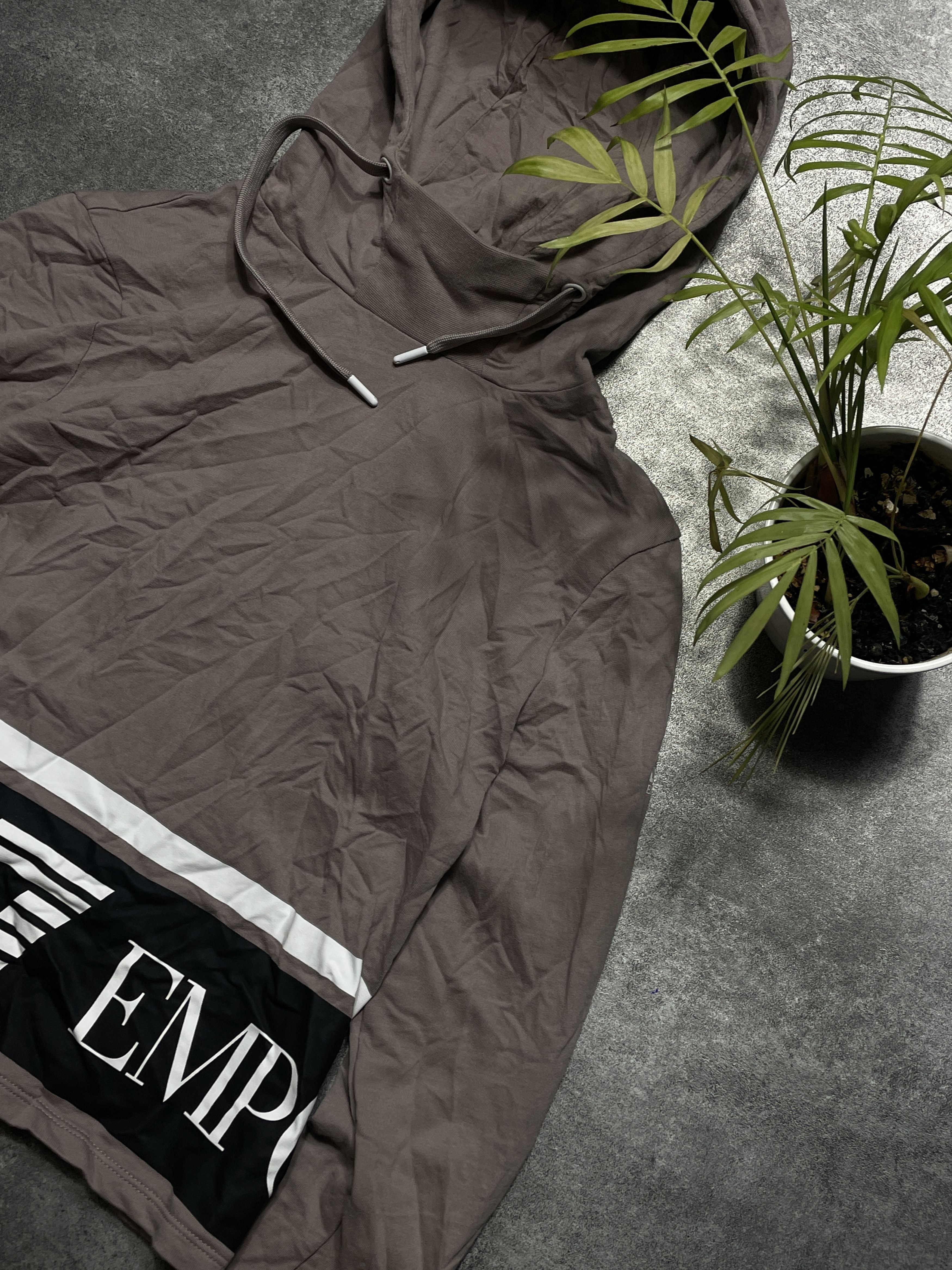 Emporio Armani Emporio Armani Hoodie Cropped Spellout Premium Size S / US 4 / IT 40 - 2 Thumbnail