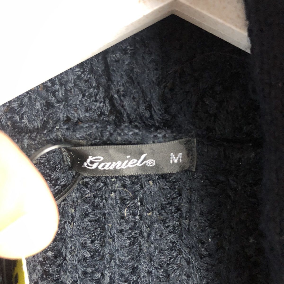 Homespun Knitwear Gantiel Dark Blue Cardigan Hoodie Knitwear #A1816 Size US M / EU 48-50 / 2 - 9 Thumbnail