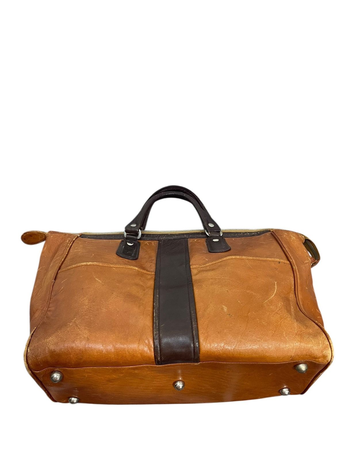 Genuine Leather Full Leather Patina Unknown Japan Duffle Travel Bag 2🟩1 Size ONE SIZE - 5 Thumbnail