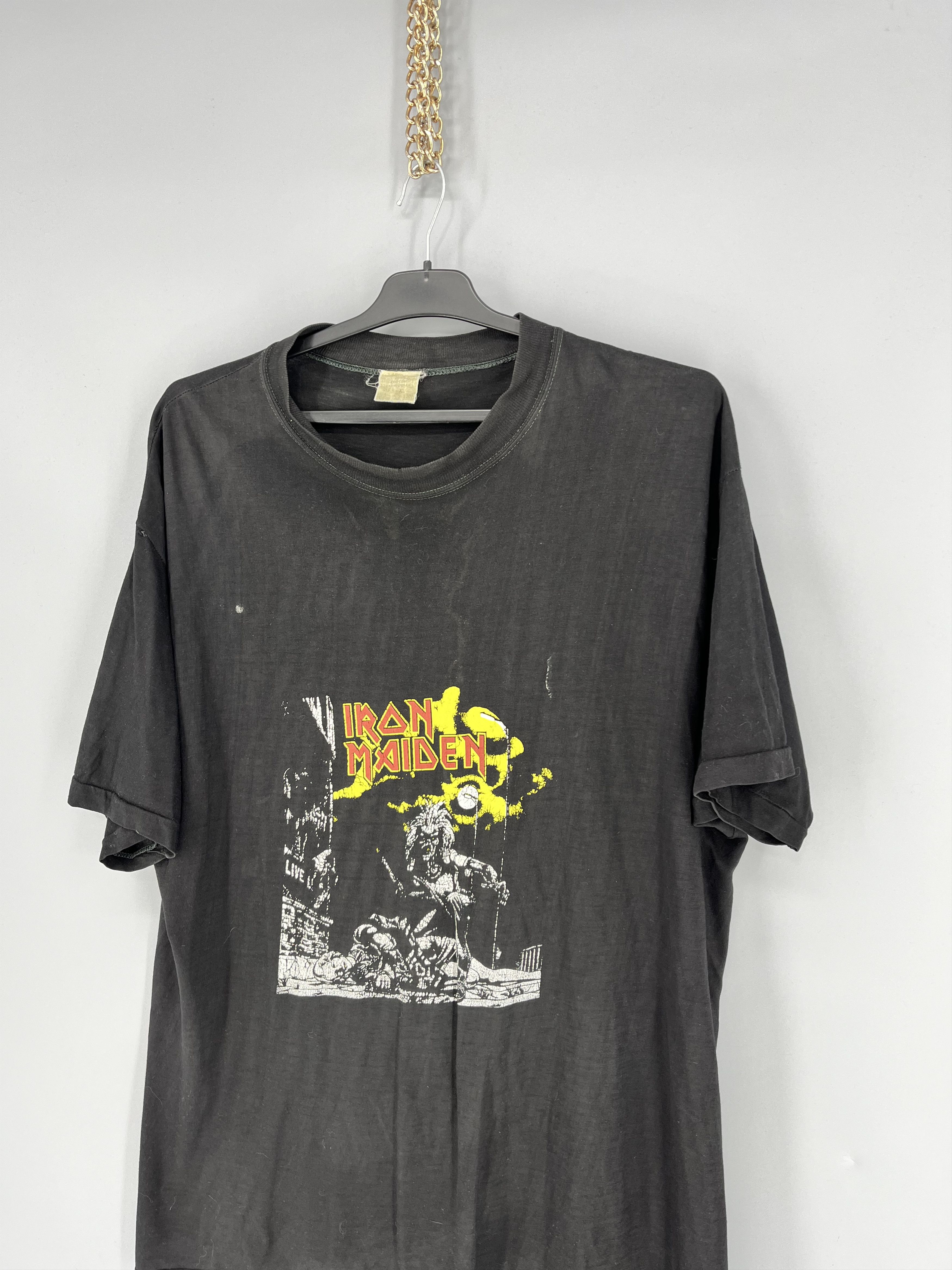 Iron Maiden Vintage 80s Very Rare Iron Maiden Sanctuary Is The Second Size US XL / EU 56 / 4 - 7 Thumbnail