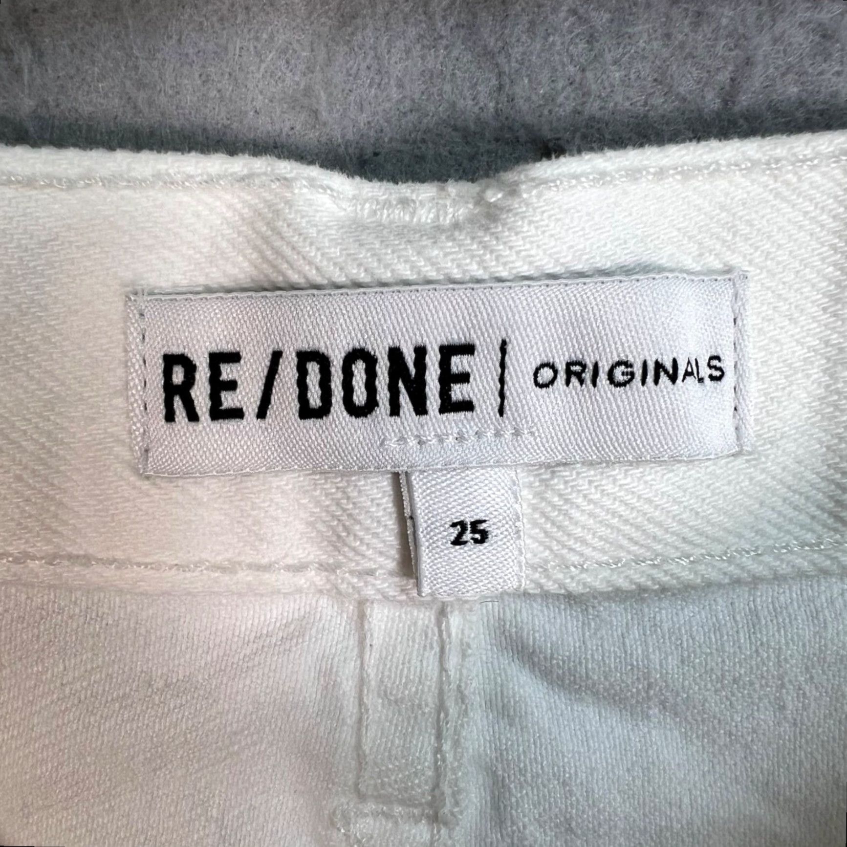 RE/DONE VINTAGE Re/Done Whites High-Waisted Straight-Leg Jeans Adult Women 25 White Denim 90s Style Womens Size 42" / US 20 - 3 Thumbnail