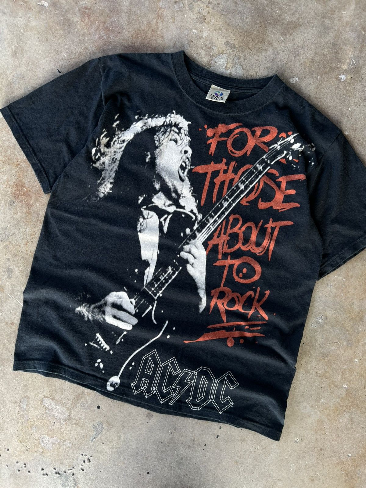 Band Tees Vintage Liquid Blue AC/DC Rock Tour Band T Shirt Size US M / EU 48-50 / 2 - 2 Thumbnail