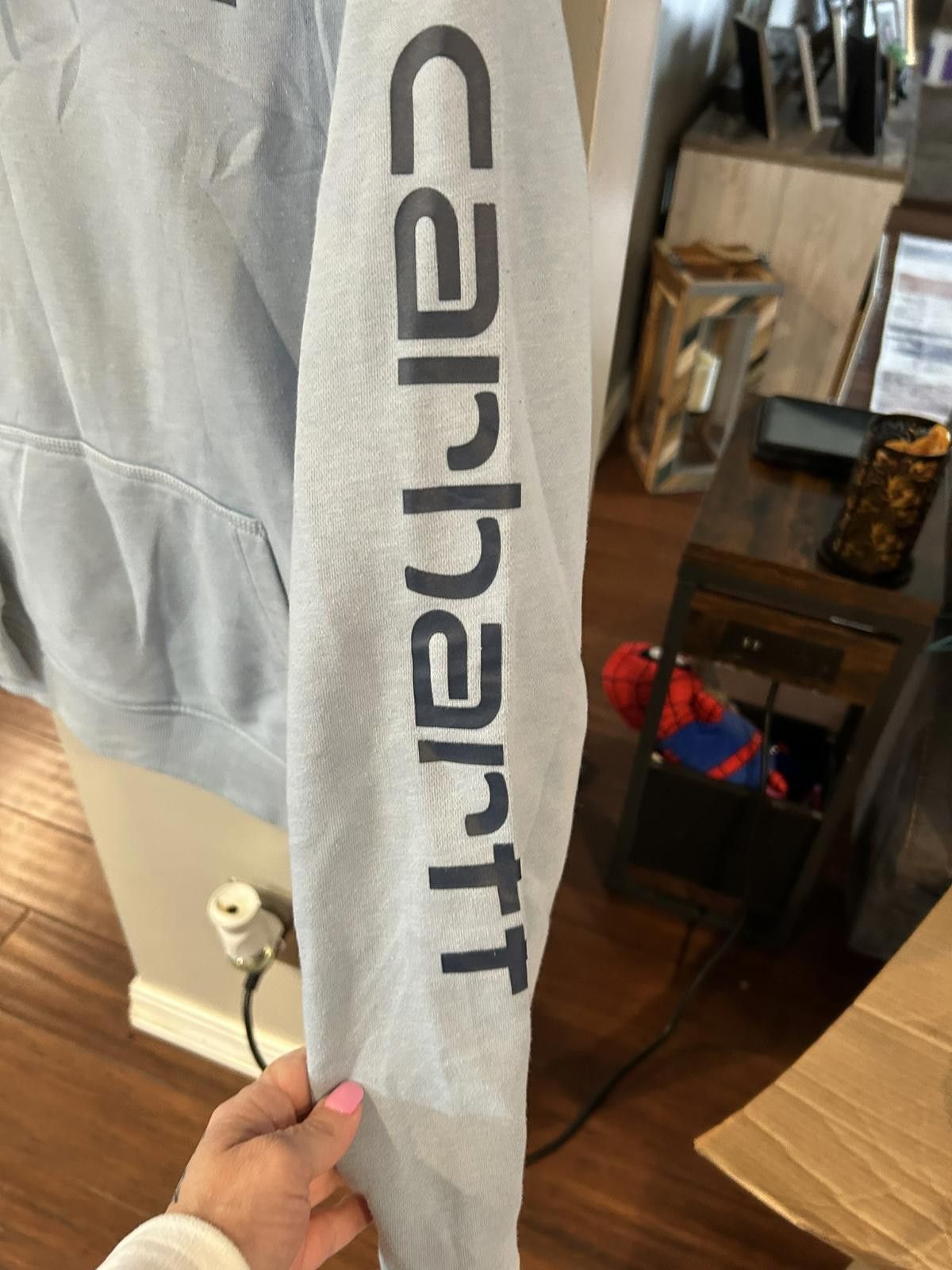 Carhartt Carhartt Women's Light Blue Hoodie Sweatshirt Size L / US 10 / IT 46 - 3 Thumbnail