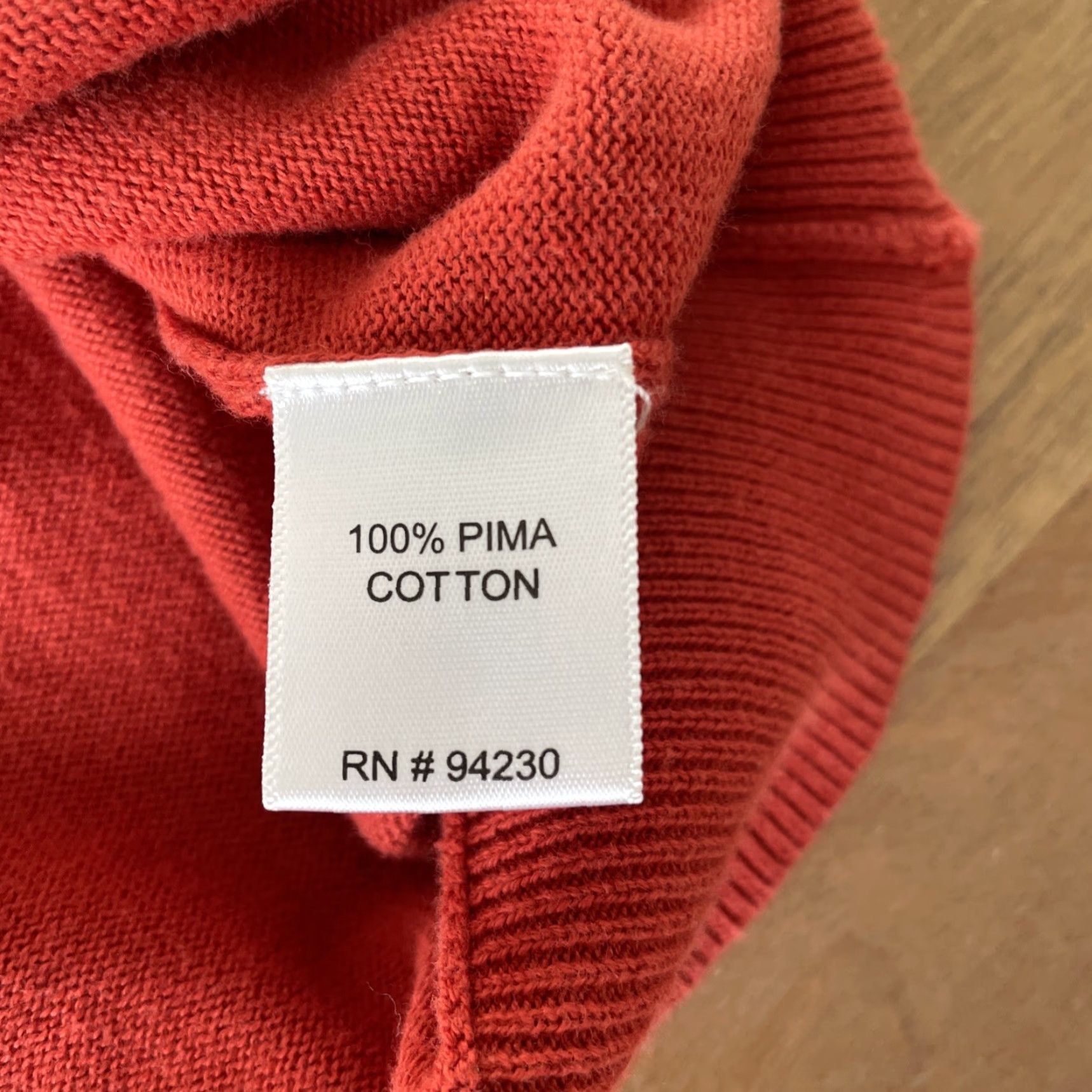 Vintage Paul Fredrick Pima Cotton V-Neck Sweater Mens LT Burnt Orange Long Sleeve Size US L / EU 52-54 / 3 - 5 Thumbnail