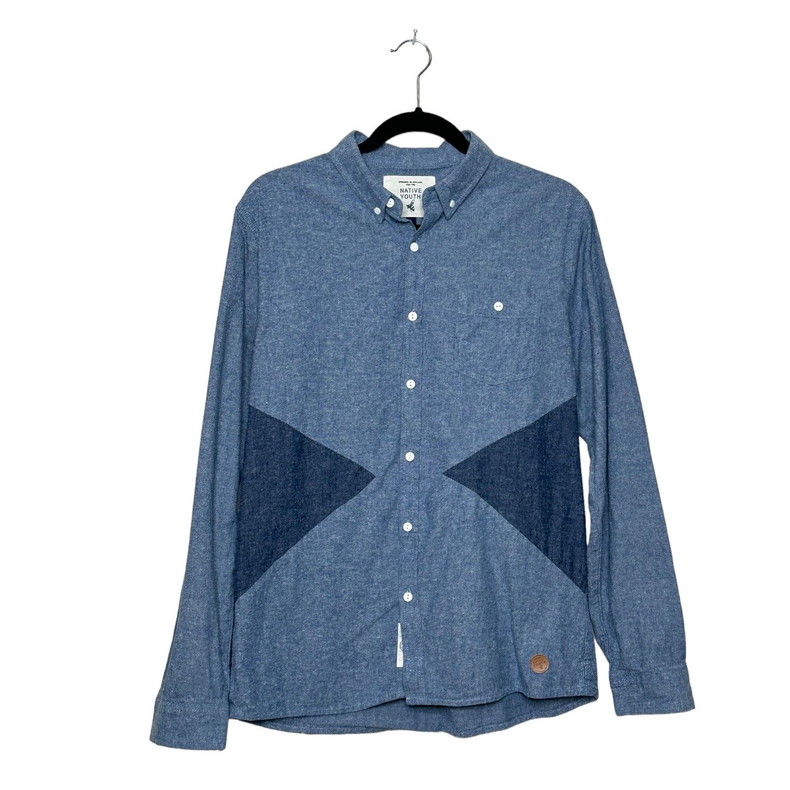 Native Youth Native Youth blue long sleeves casual shirt size Large Size US L / EU 52-54 / 3 - 9 Thumbnail
