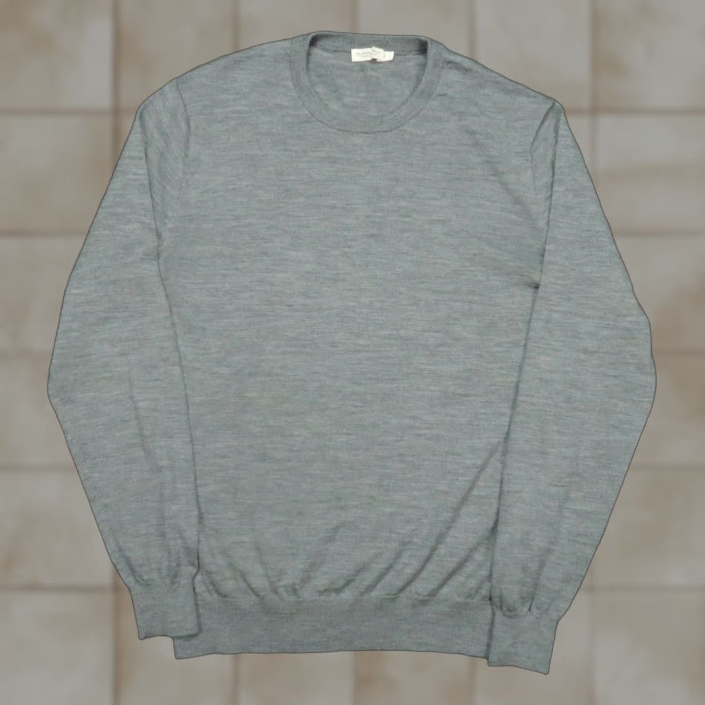 Suitsupply Suitsupply Sweater Mens Large Gray Merino Wool Pullover Crew Long Sleeve Slim Knit Crew Neck Casual Mens Regular L Gray Wool Sweater Pullover Size US L / EU 52-54 / 3 - 1 Thumbnail