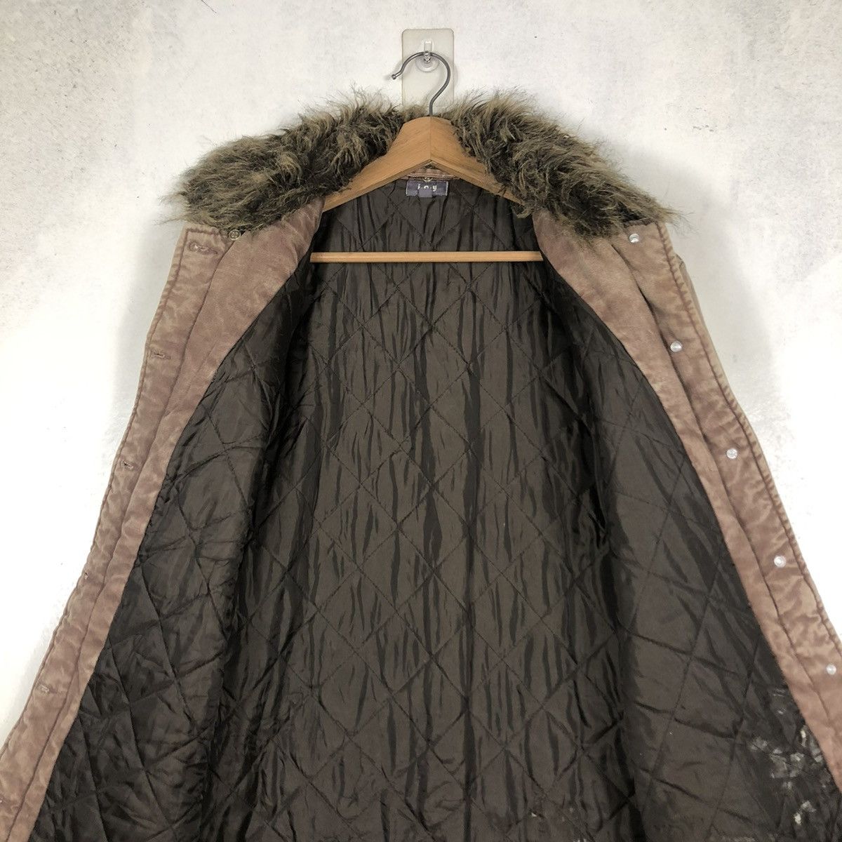Japanese Brand 📌LONG BIKET JACKET PARKA DESIGN ICY MINK FUR COLLAR Size US L / EU 52-54 / 3 - 16 Thumbnail
