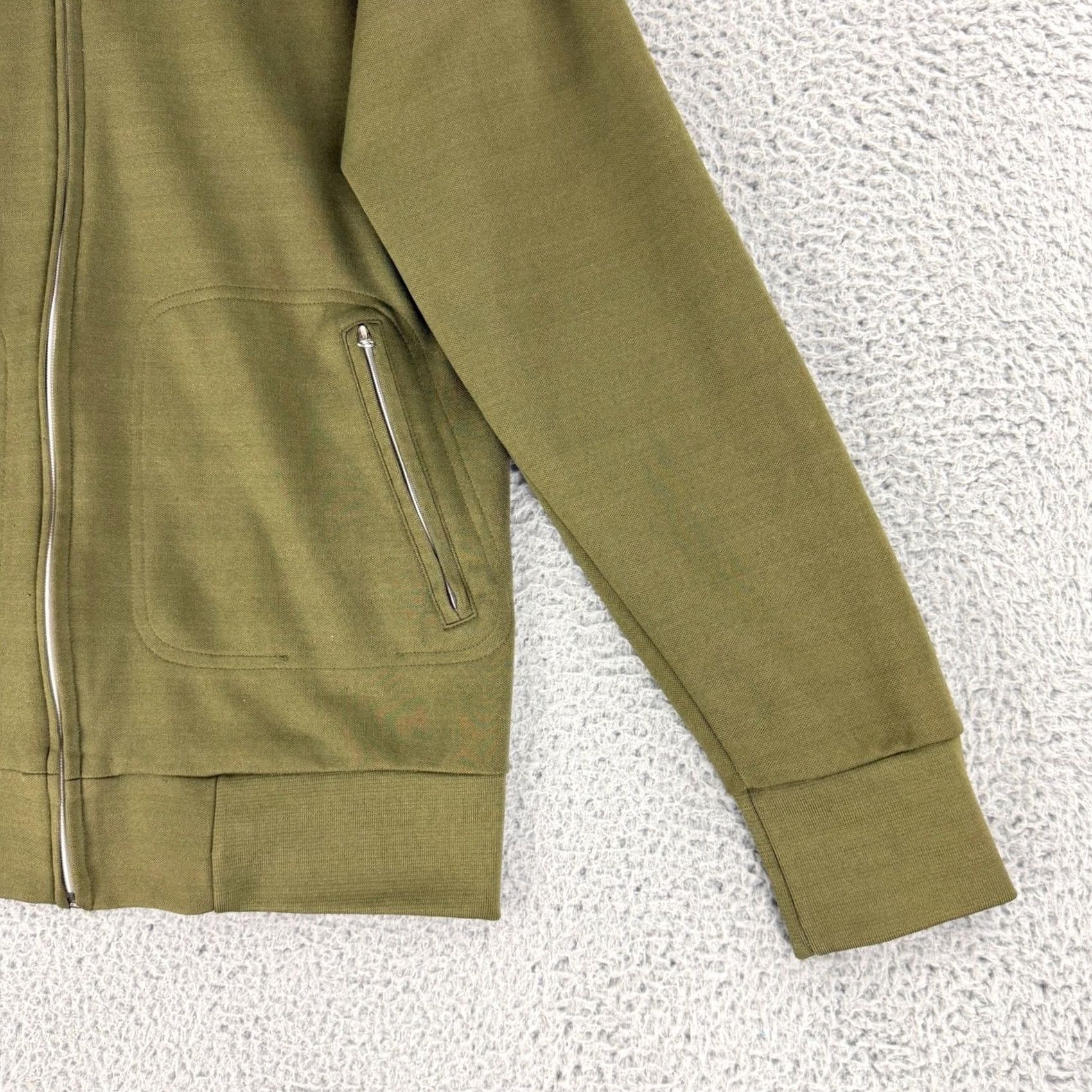 Obey OBEY Track Jacket Mens XL Olive Green Full Zip Mock Neck Raglan Streetwear Size US XL / EU 56 / 4 - 3 Thumbnail