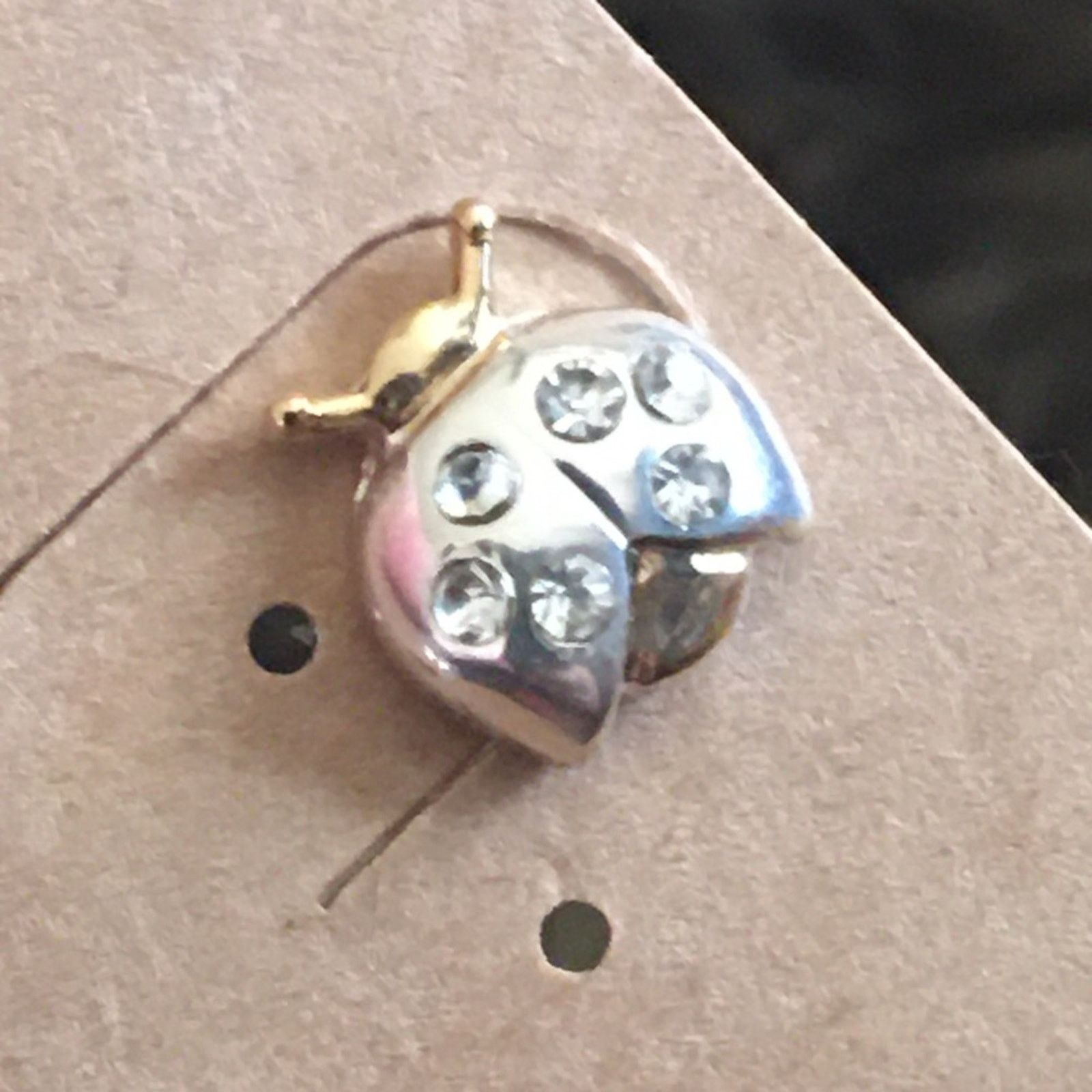 Jewelry Gold and silver tone ladybug pierced earrings Size ONE SIZE - 3 Thumbnail