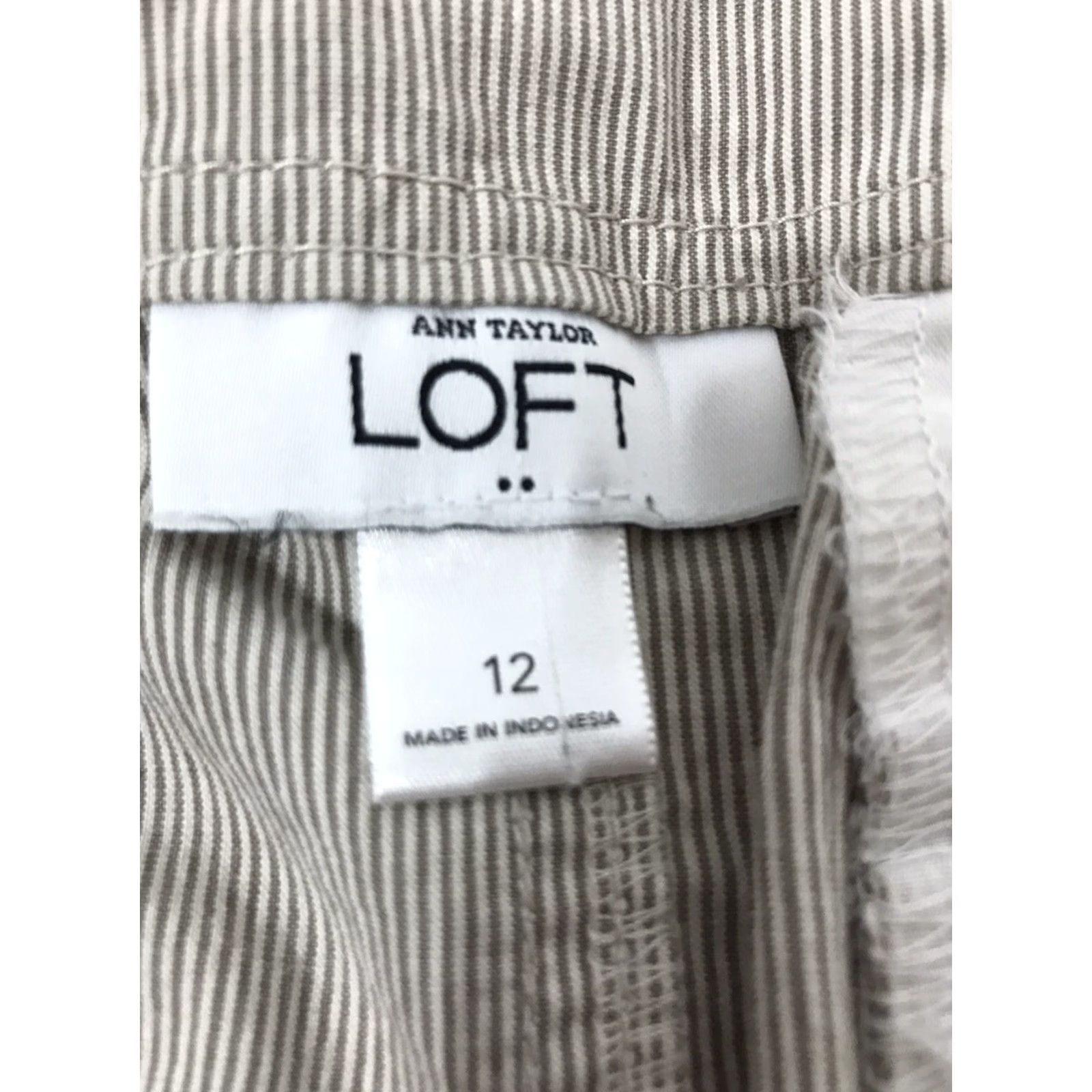 Ann Taylor Ann Taylor Loft Women’s Pencil Skirt Size 12 Knee-Length Business Casual Stretch Lightweight White Khaki Size 34" / US 12 / IT 48 - 4 Thumbnail